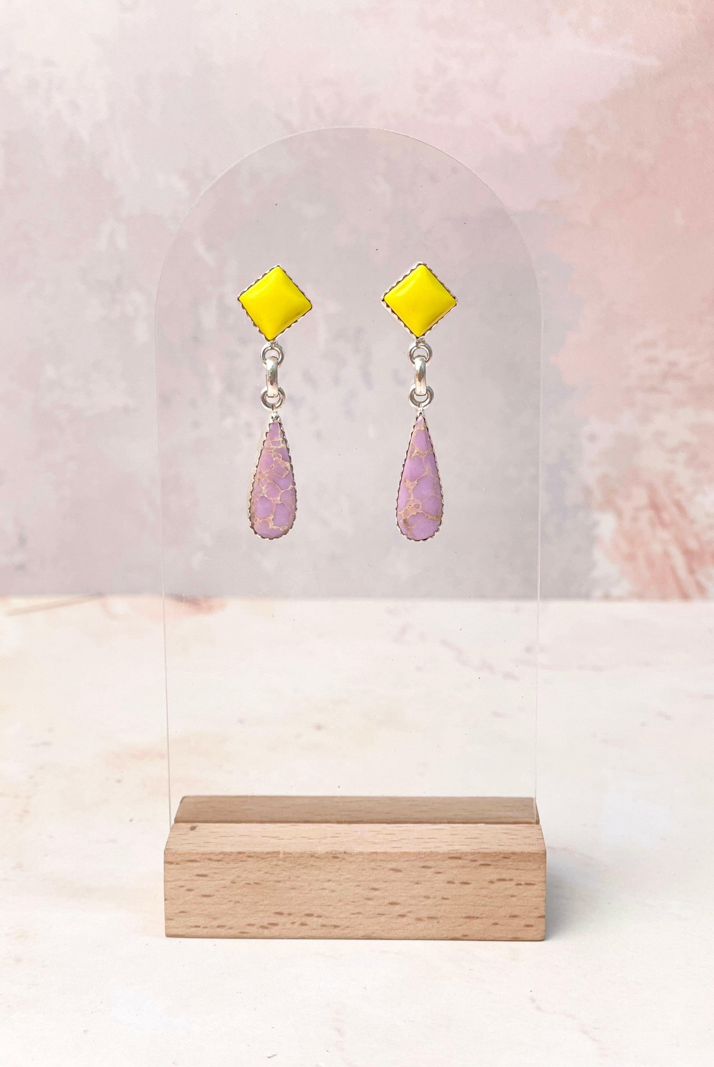 Rosarita Mixed Gem One of a Kind Earrings-Earrings-Krush Kandy, Women's Online Fashion Boutique Located in Phoenix, Arizona (Scottsdale Area)