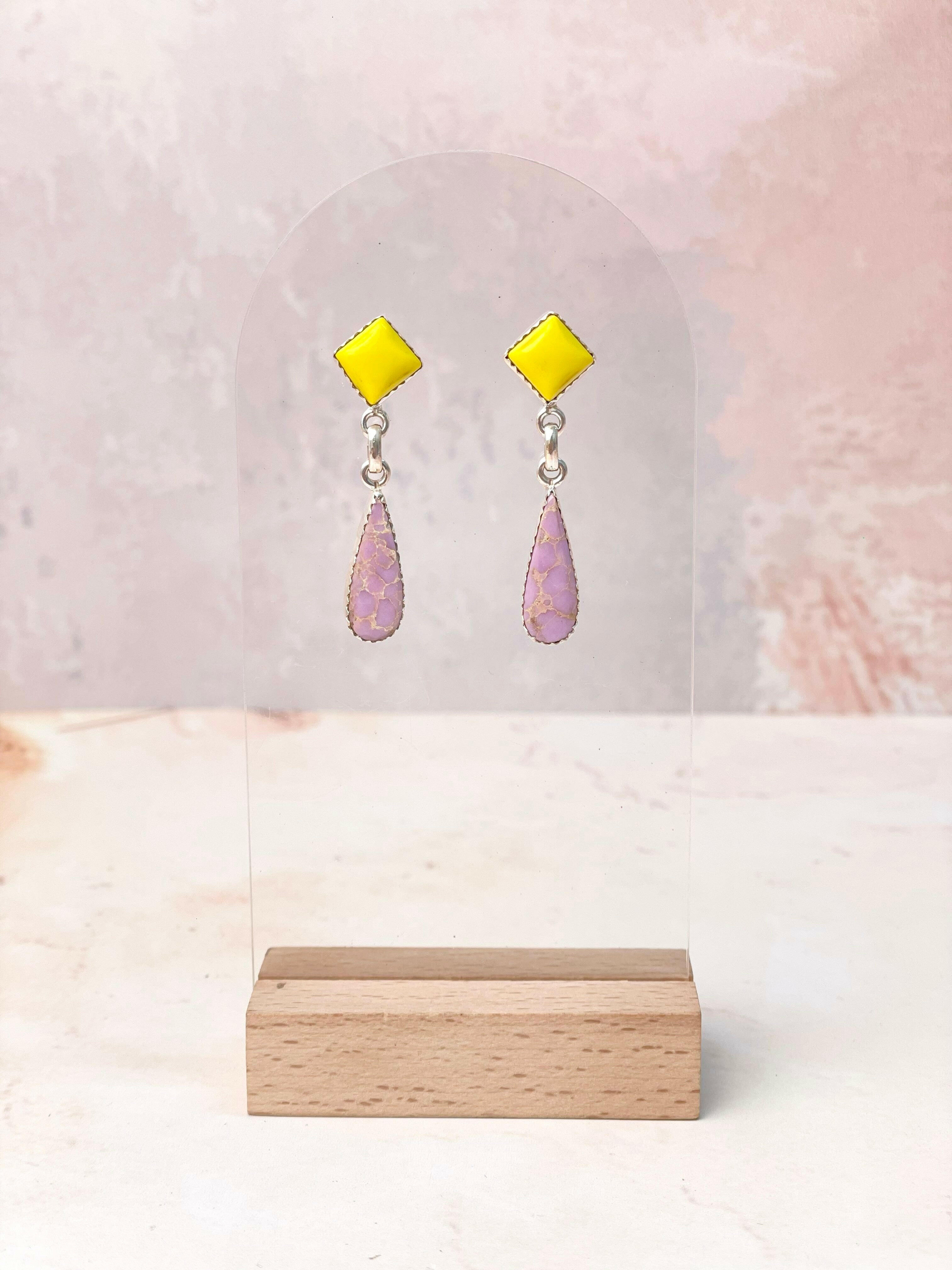 Rosarita Mixed Gem One of a Kind Earrings-Earrings-Krush Kandy, Women's Online Fashion Boutique Located in Phoenix, Arizona (Scottsdale Area)