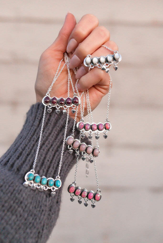 Heart's Desire Stone Necklace-Chain Necklaces-Krush Kandy, Women's Online Fashion Boutique Located in Phoenix, Arizona (Scottsdale Area)