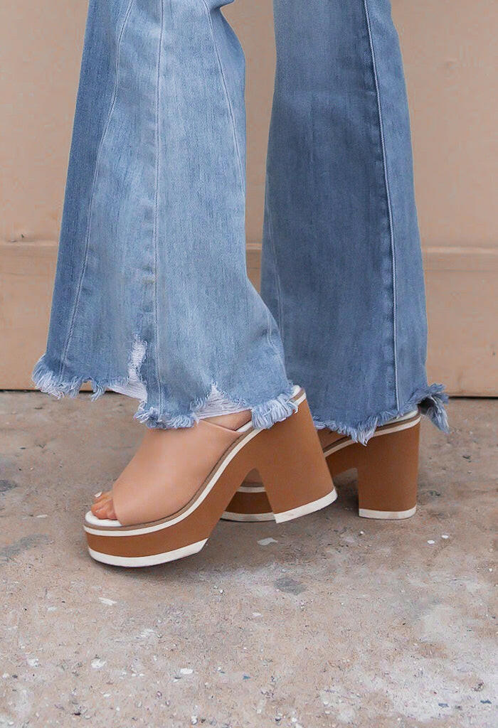 Jemma Color Block Platform Sandal-Sandals-Krush Kandy, Women's Online Fashion Boutique Located in Phoenix, Arizona (Scottsdale Area)