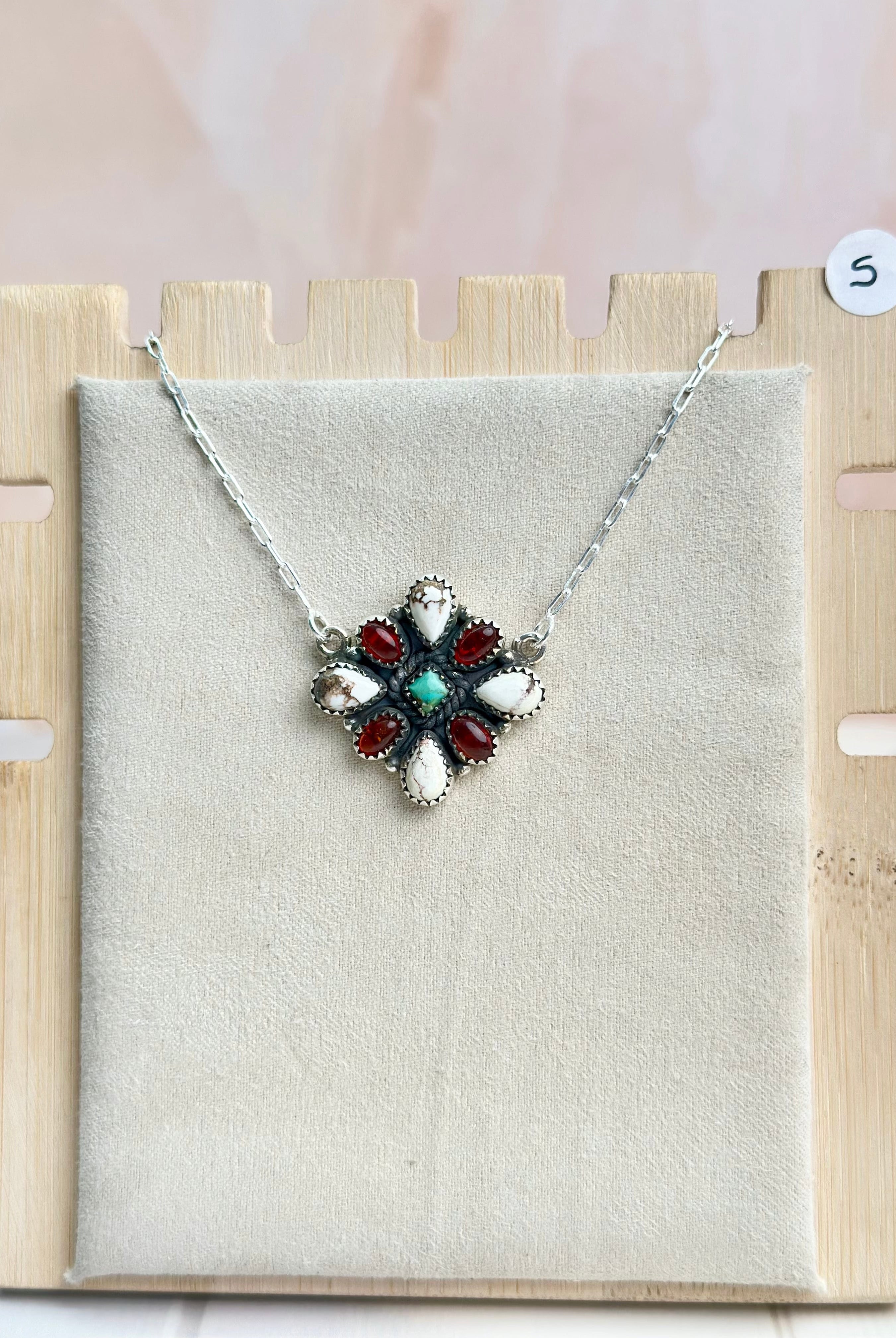 Amber, Turquoise & Crystal Necklaces-Necklaces-Krush Kandy, Women's Online Fashion Boutique Located in Phoenix, Arizona (Scottsdale Area)