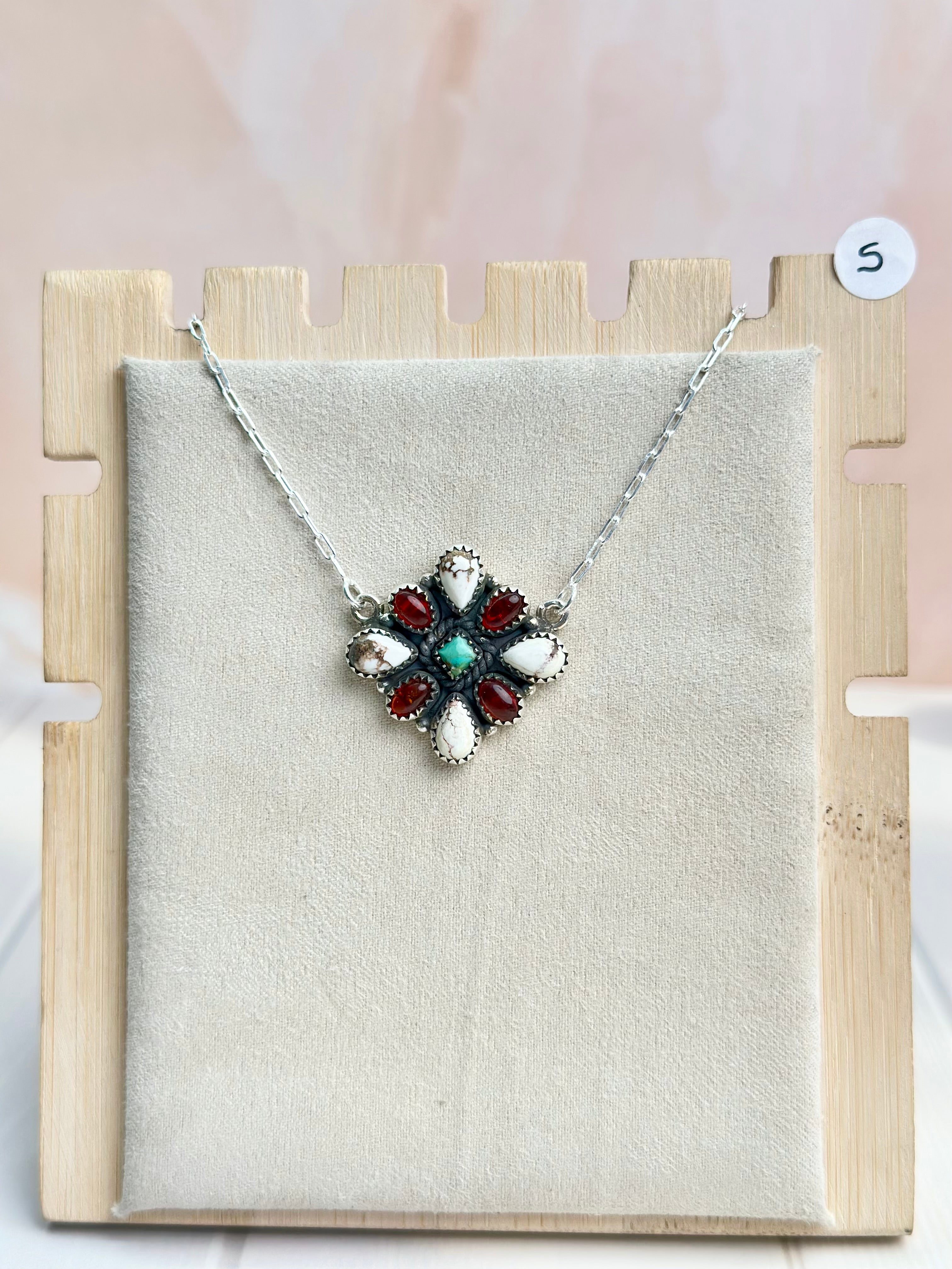 Amber, Turquoise & Crystal Necklaces-Necklaces-Krush Kandy, Women's Online Fashion Boutique Located in Phoenix, Arizona (Scottsdale Area)