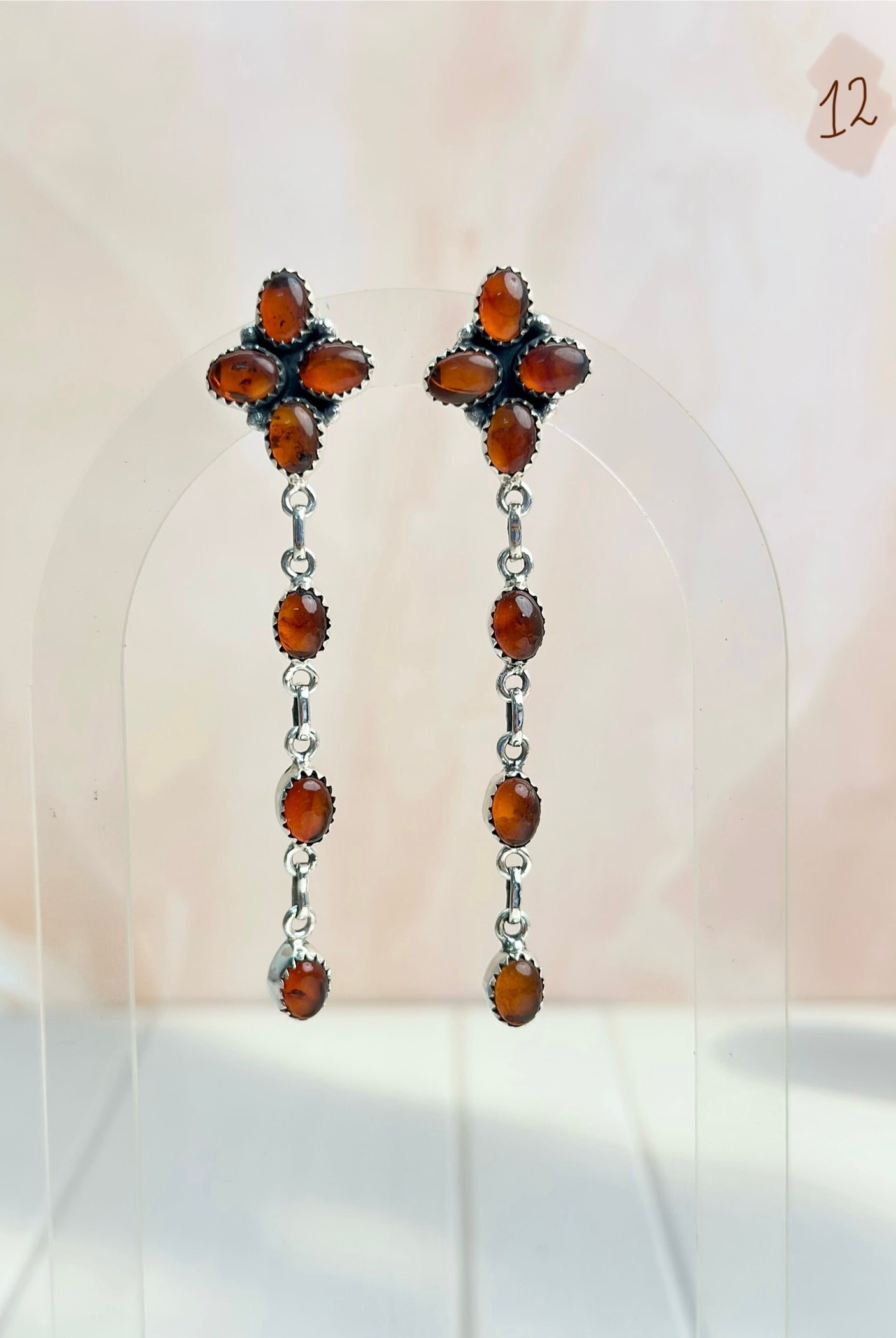 Amber, Turquoise & Crystal Boho Earrings-Earrings-Krush Kandy, Women's Online Fashion Boutique Located in Phoenix, Arizona (Scottsdale Area)