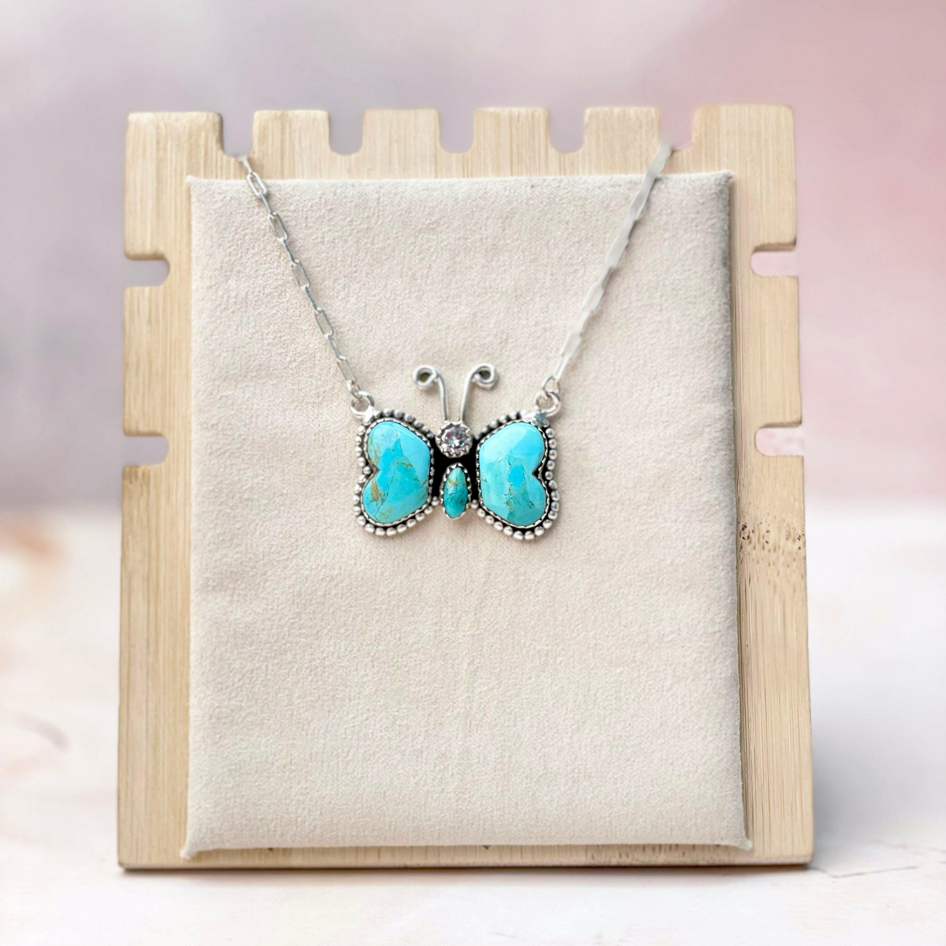 Wild Butterfly in Desert Chain Pendants-Necklaces-Krush Kandy, Women's Online Fashion Boutique Located in Phoenix, Arizona (Scottsdale Area)