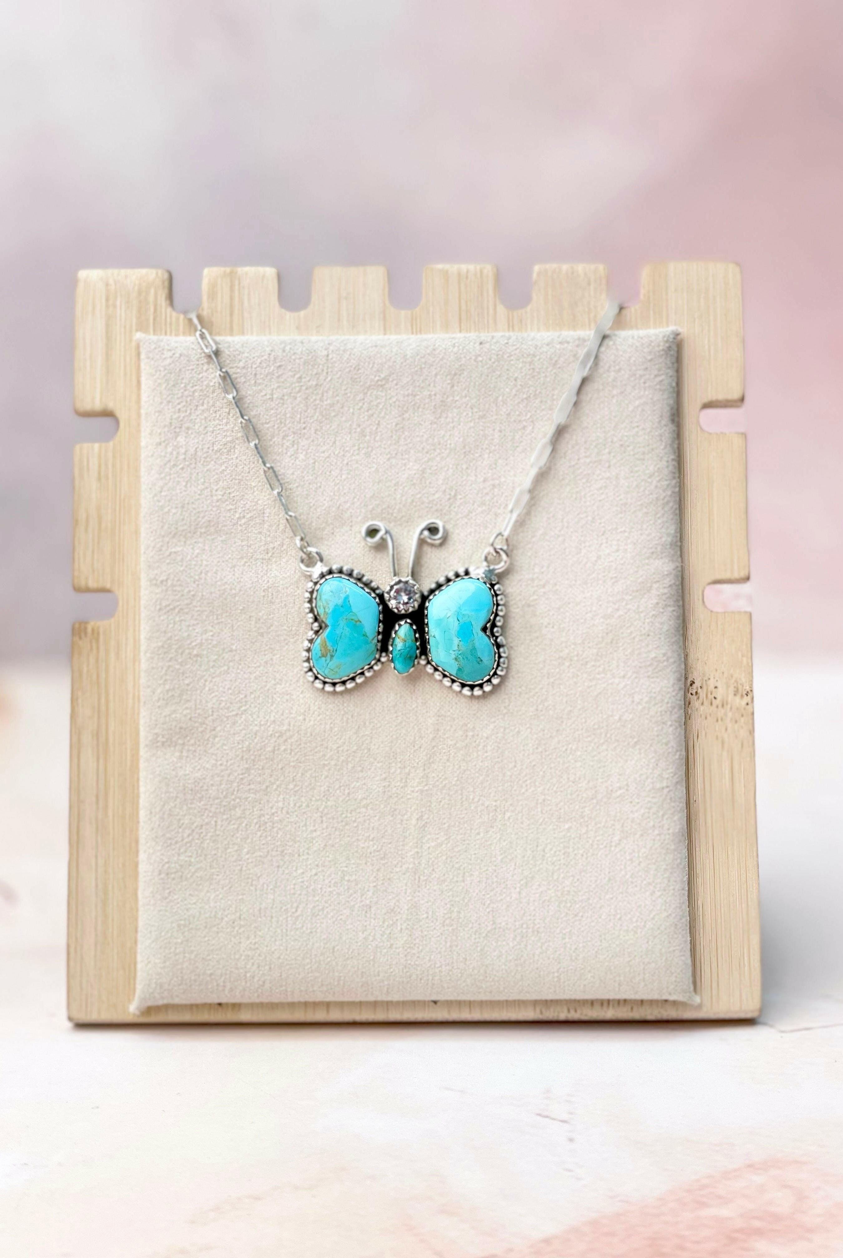 Wild Butterfly in Desert Chain Pendants-Necklaces-Krush Kandy, Women's Online Fashion Boutique Located in Phoenix, Arizona (Scottsdale Area)