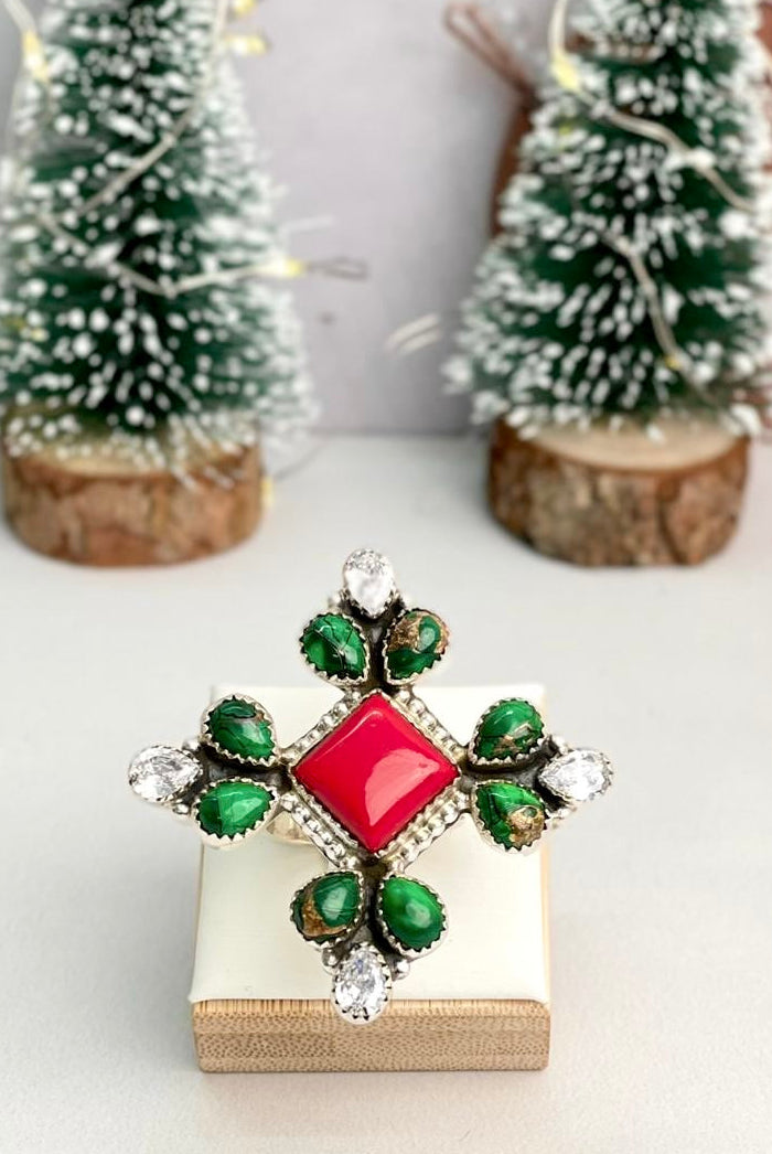 Winter Classic Holiday Stone Ring-Rings-Krush Kandy, Women's Online Fashion Boutique Located in Phoenix, Arizona (Scottsdale Area)