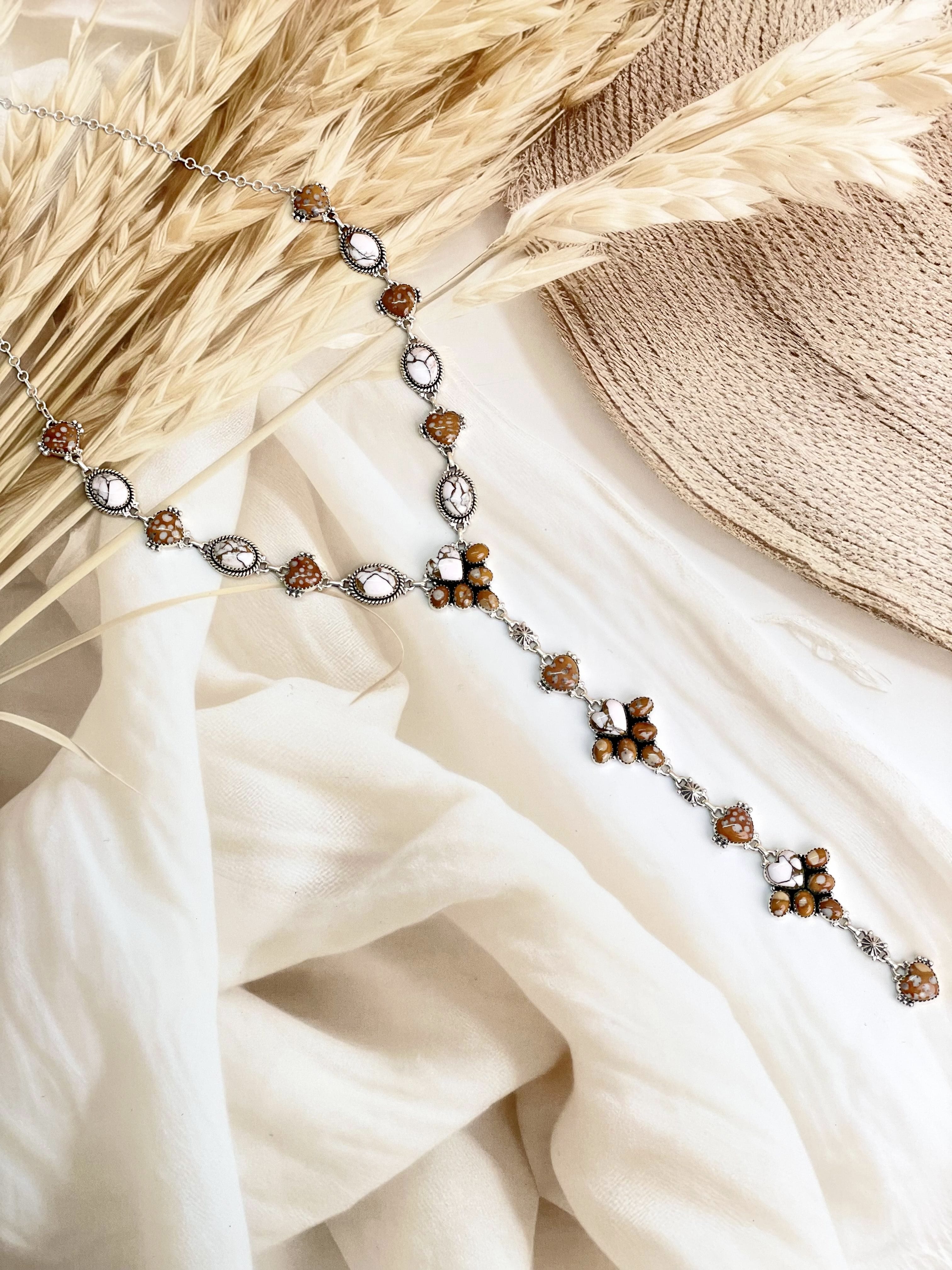 Angel Dahlia & Deer Fawn Necklace no9-Necklaces-Krush Kandy, Women's Online Fashion Boutique Located in Phoenix, Arizona (Scottsdale Area)