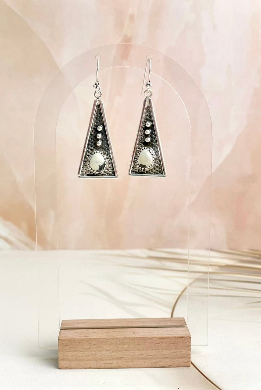Boho Stamped Triangle Multi Earrings-Earrings-Krush Kandy, Women's Online Fashion Boutique Located in Phoenix, Arizona (Scottsdale Area)