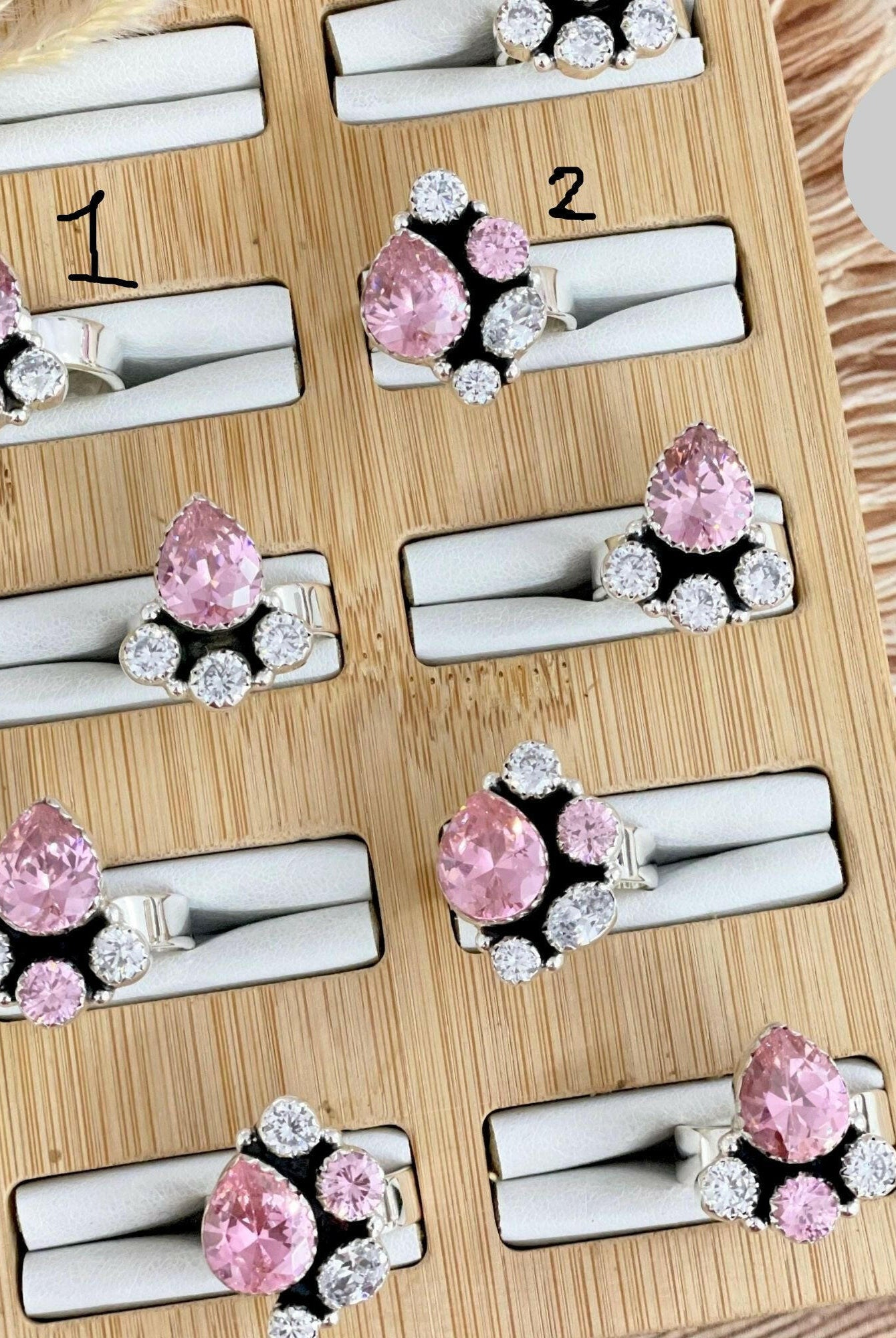 Happy Holidays Crystal Rings-Rings-Krush Kandy, Women's Online Fashion Boutique Located in Phoenix, Arizona (Scottsdale Area)