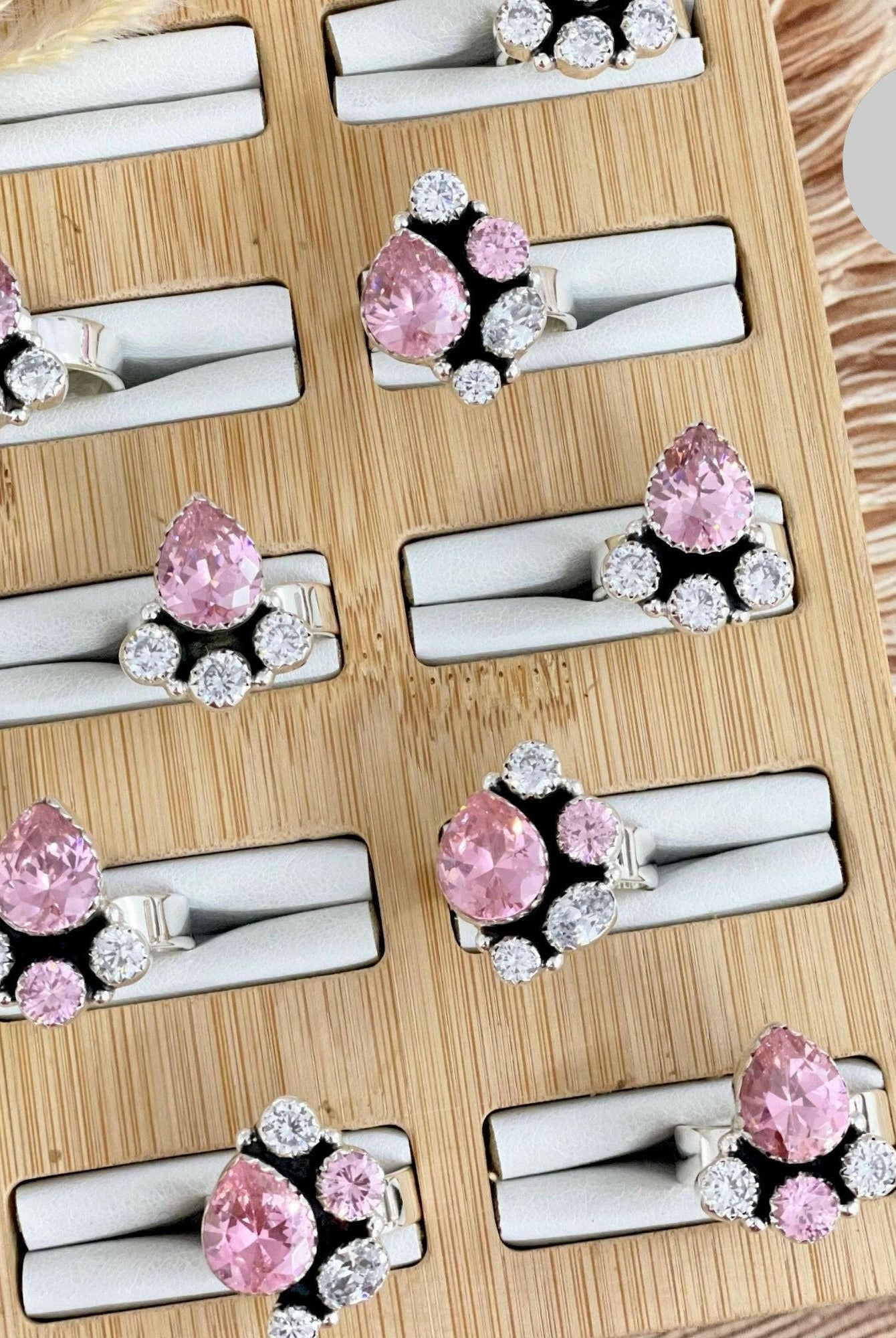 Happy Holidays Crystal Rings-Rings-Krush Kandy, Women's Online Fashion Boutique Located in Phoenix, Arizona (Scottsdale Area)