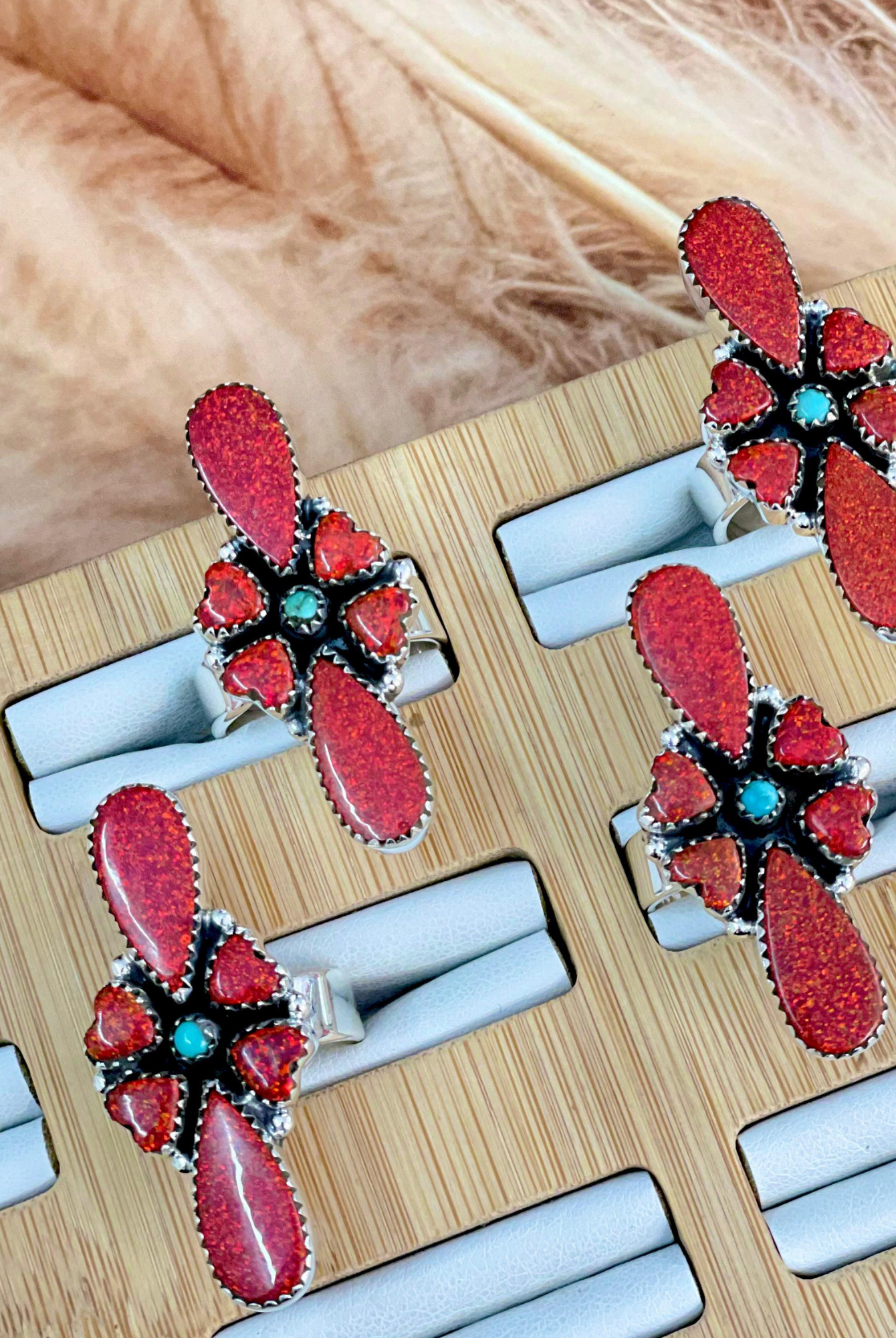 Desert Heat Red Opal Ring-Rings-Krush Kandy, Women's Online Fashion Boutique Located in Phoenix, Arizona (Scottsdale Area)