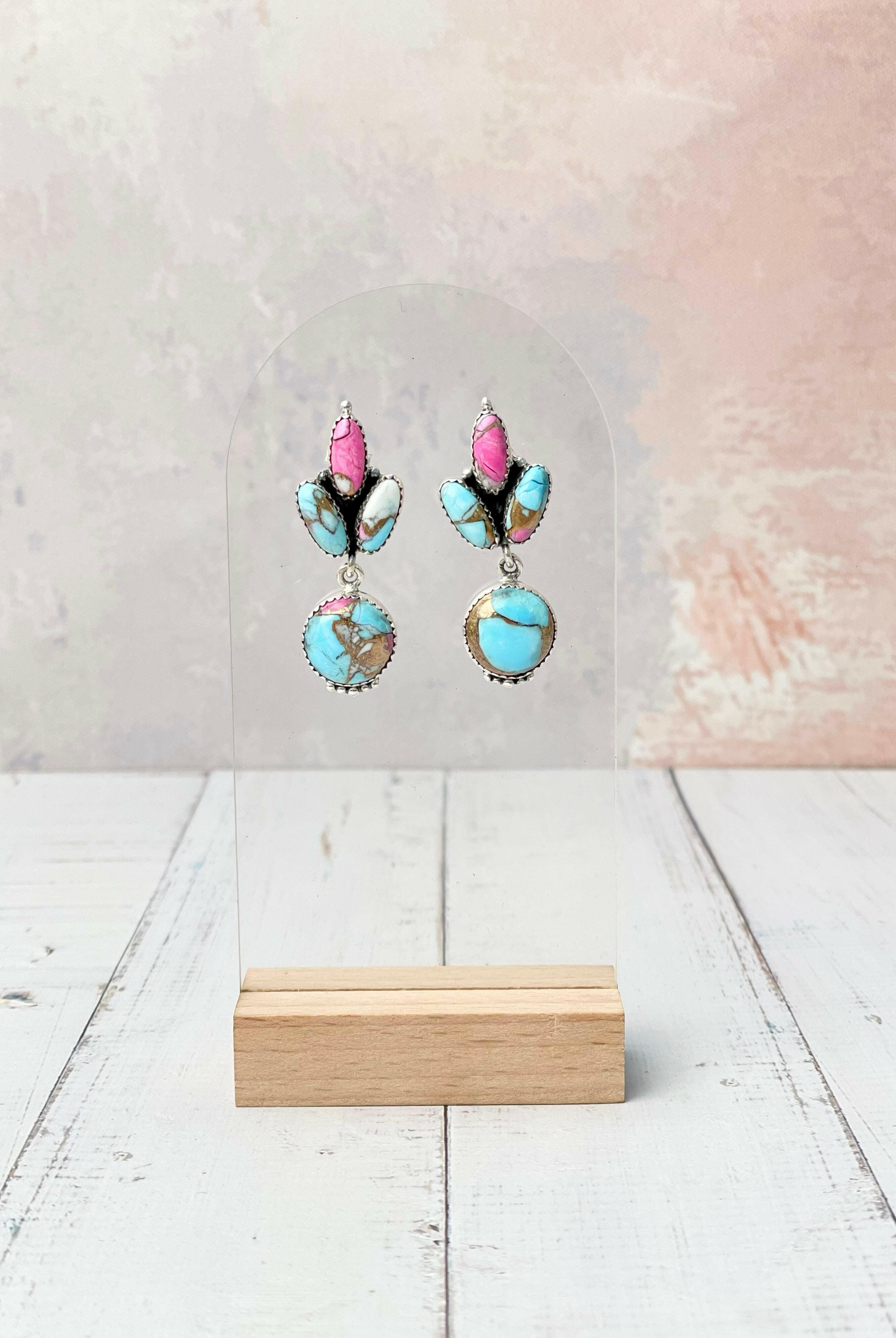 Cotton Kandy Dahlia Cluster Earrings-Earrings-Krush Kandy, Women's Online Fashion Boutique Located in Phoenix, Arizona (Scottsdale Area)