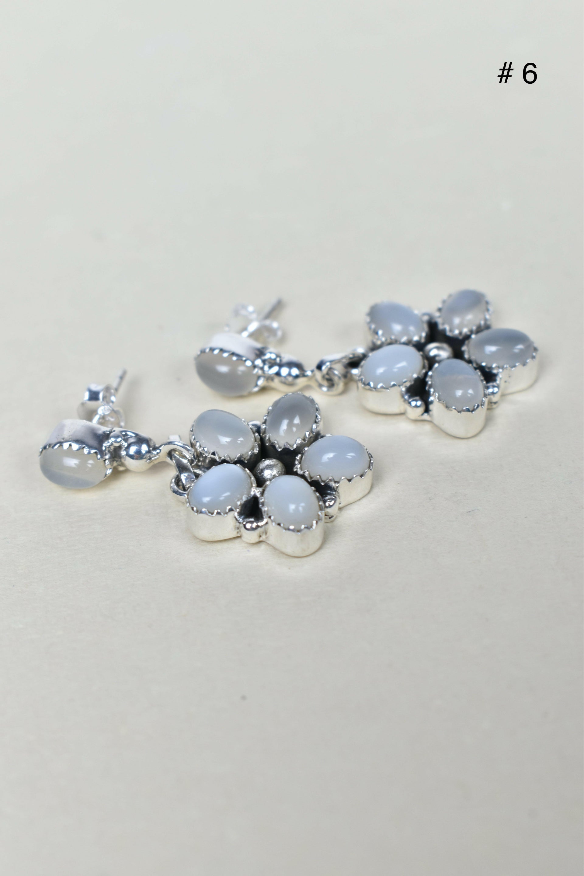 Pentapetal Post Sterling Silver Earrings-Drop Earrings-Krush Kandy, Women's Online Fashion Boutique Located in Phoenix, Arizona (Scottsdale Area)