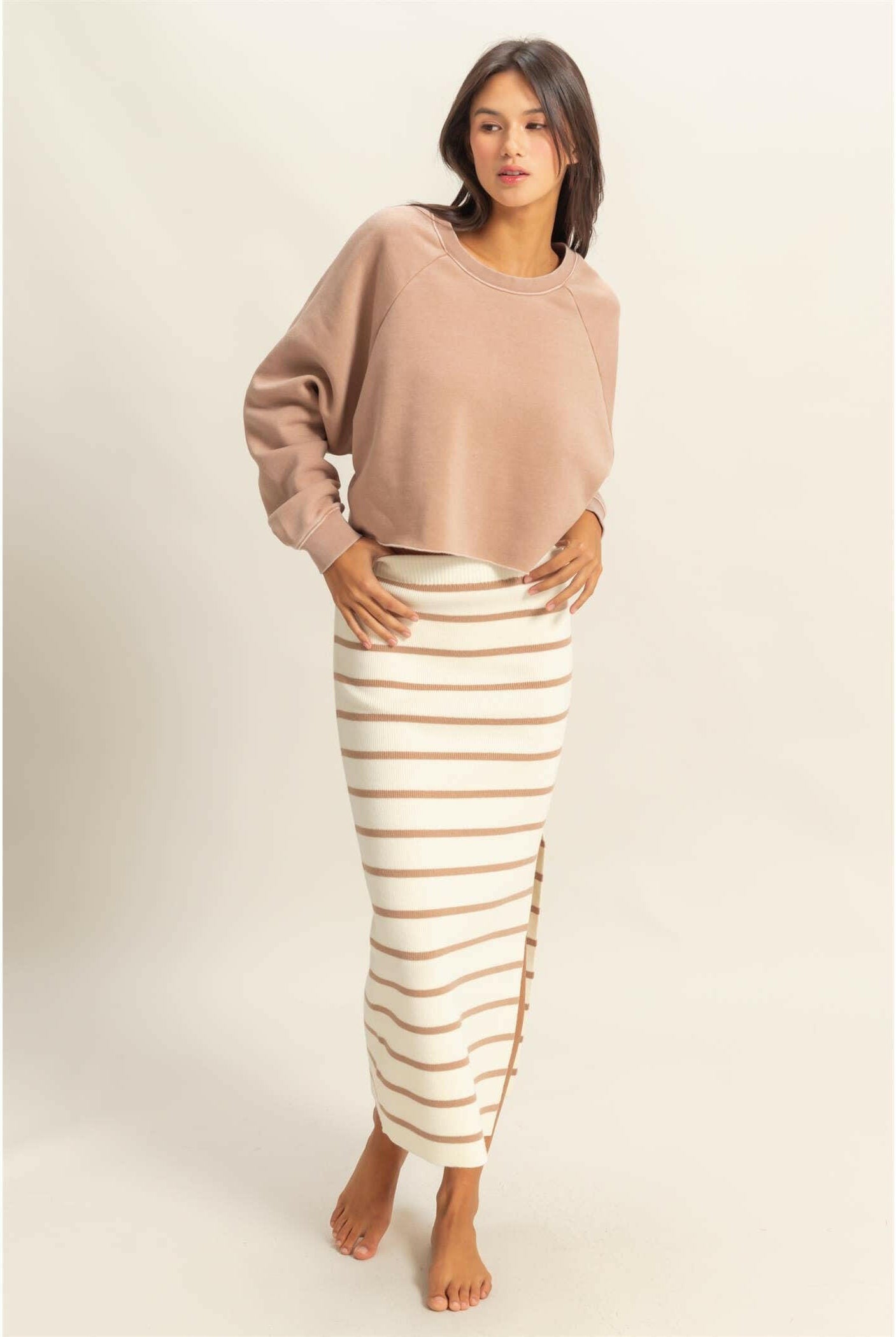 Chill Mode Cropped Sweatshirt-Sweatshirt-Krush Kandy, Women's Online Fashion Boutique Located in Phoenix, Arizona (Scottsdale Area)
