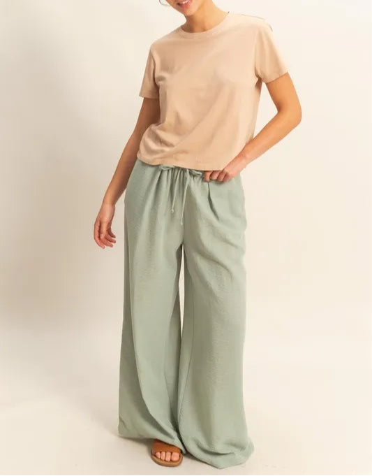HYFVE Elasticized Waist Wide Leg Pants-PANTS-Krush Kandy, Women's Online Fashion Boutique Located in Phoenix, Arizona (Scottsdale Area)