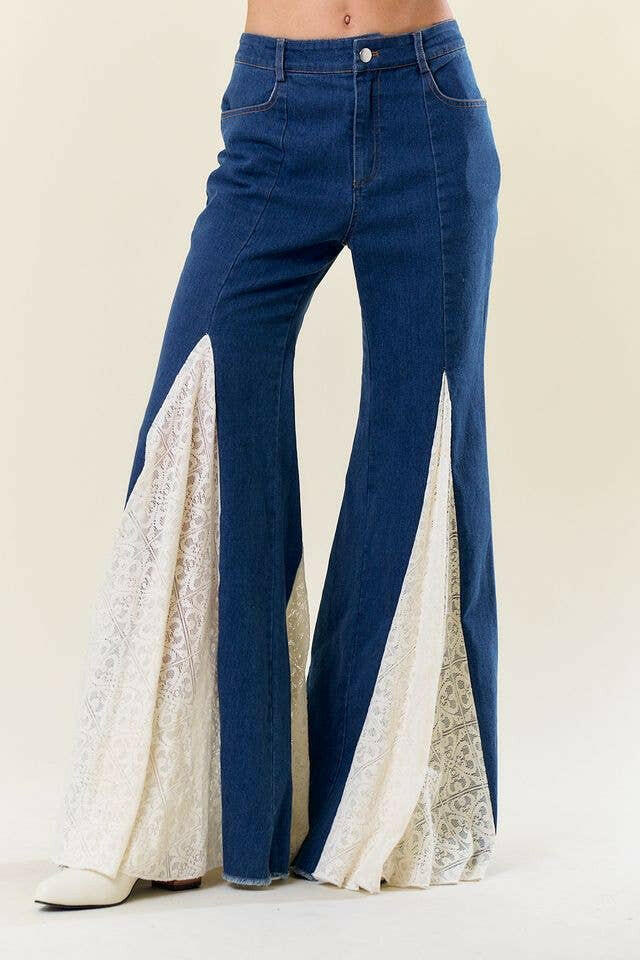 Laced Up and Laid Back Bell Bottoms-Denim-Krush Kandy, Women's Online Fashion Boutique Located in Phoenix, Arizona (Scottsdale Area)
