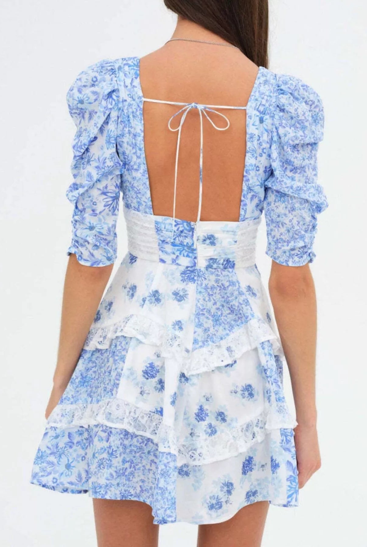 Ruffled Floral Print Half Sleeve Dress-Dresses-Krush Kandy, Women's Online Fashion Boutique Located in Phoenix, Arizona (Scottsdale Area)