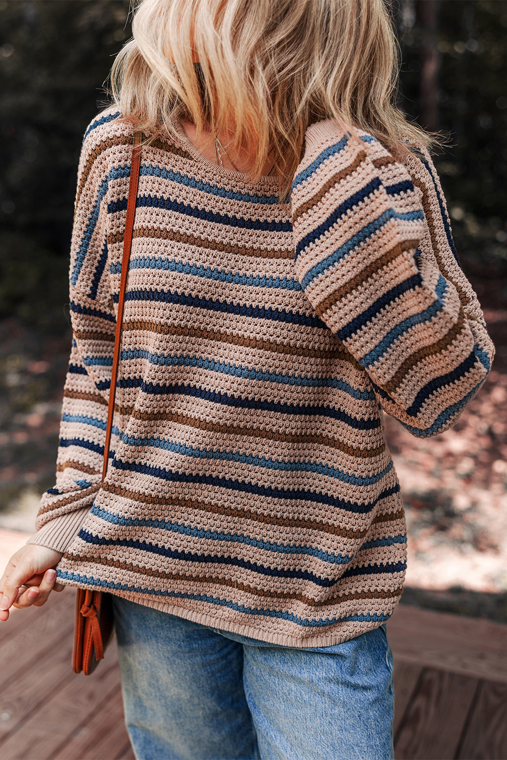 Sunset Horizon Striped Knit Sweater-Sweaters-Krush Kandy, Women's Online Fashion Boutique Located in Phoenix, Arizona (Scottsdale Area)