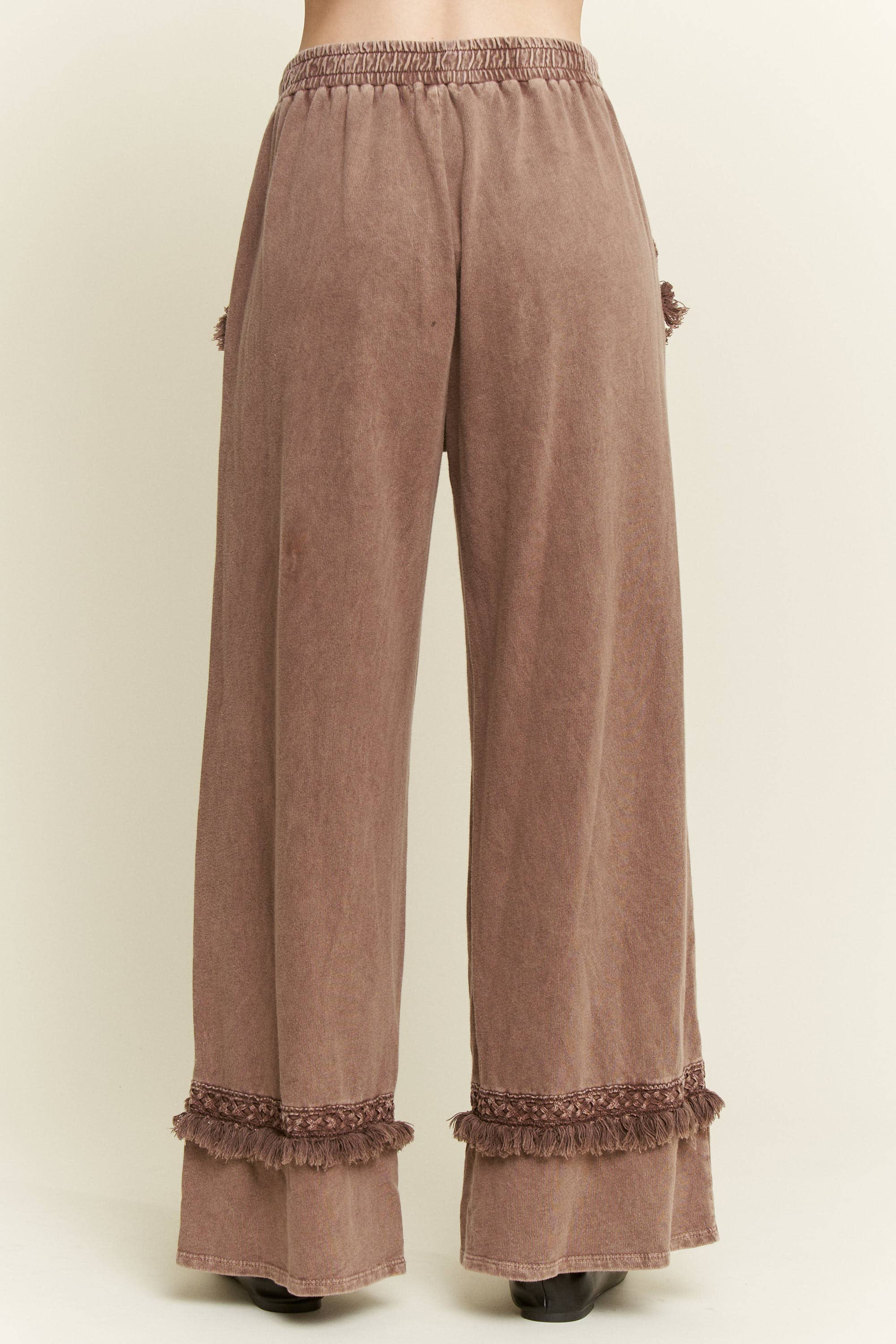Mineral Washed Tassel Fringe Pants-Pants-Krush Kandy, Women's Online Fashion Boutique Located in Phoenix, Arizona (Scottsdale Area)