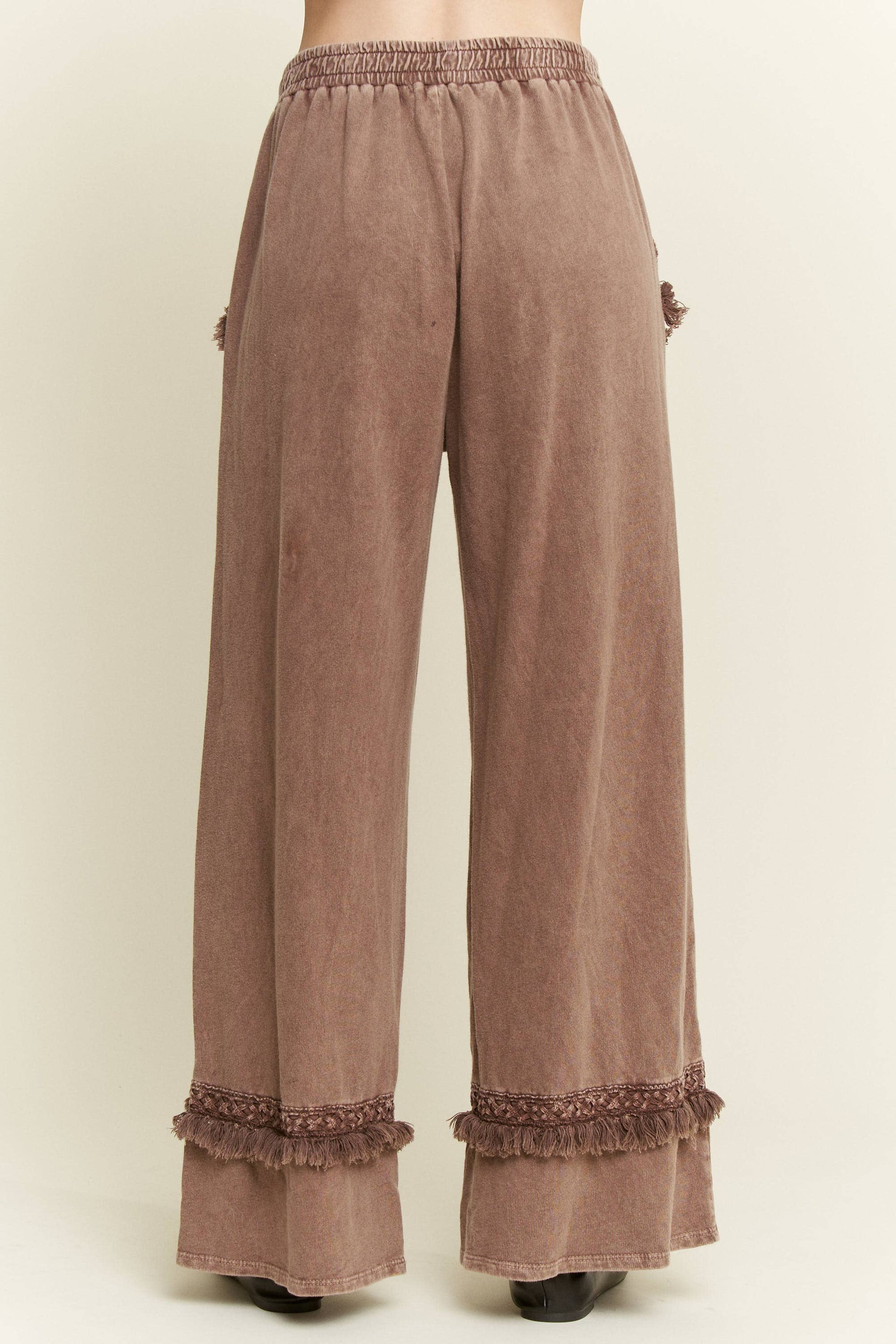 Mineral Washed Tassel Fringe Pants-Pants-Krush Kandy, Women's Online Fashion Boutique Located in Phoenix, Arizona (Scottsdale Area)