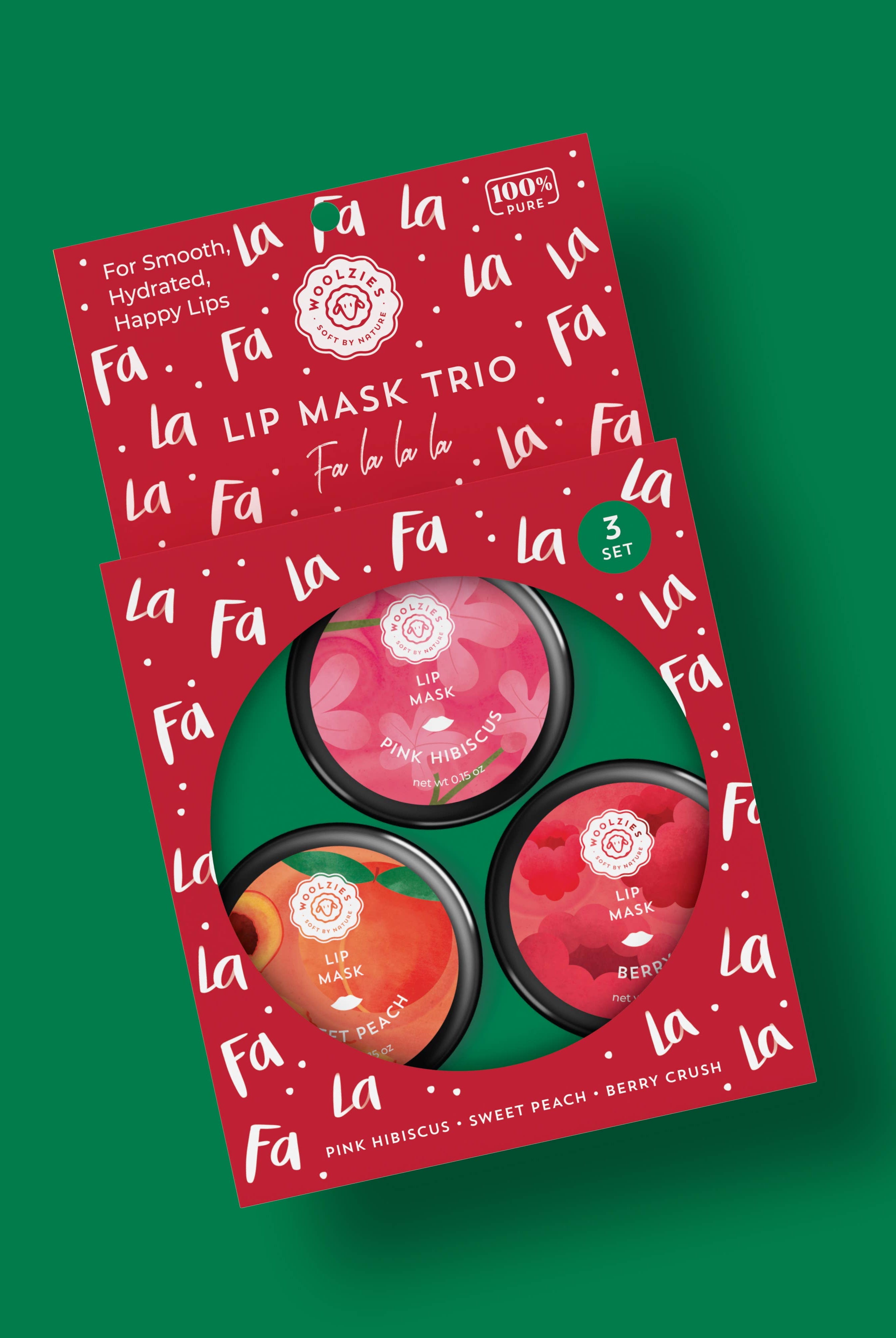 Fa La La La Holiday Trio Lip Mask-Accessories-Krush Kandy, Women's Online Fashion Boutique Located in Phoenix, Arizona (Scottsdale Area)