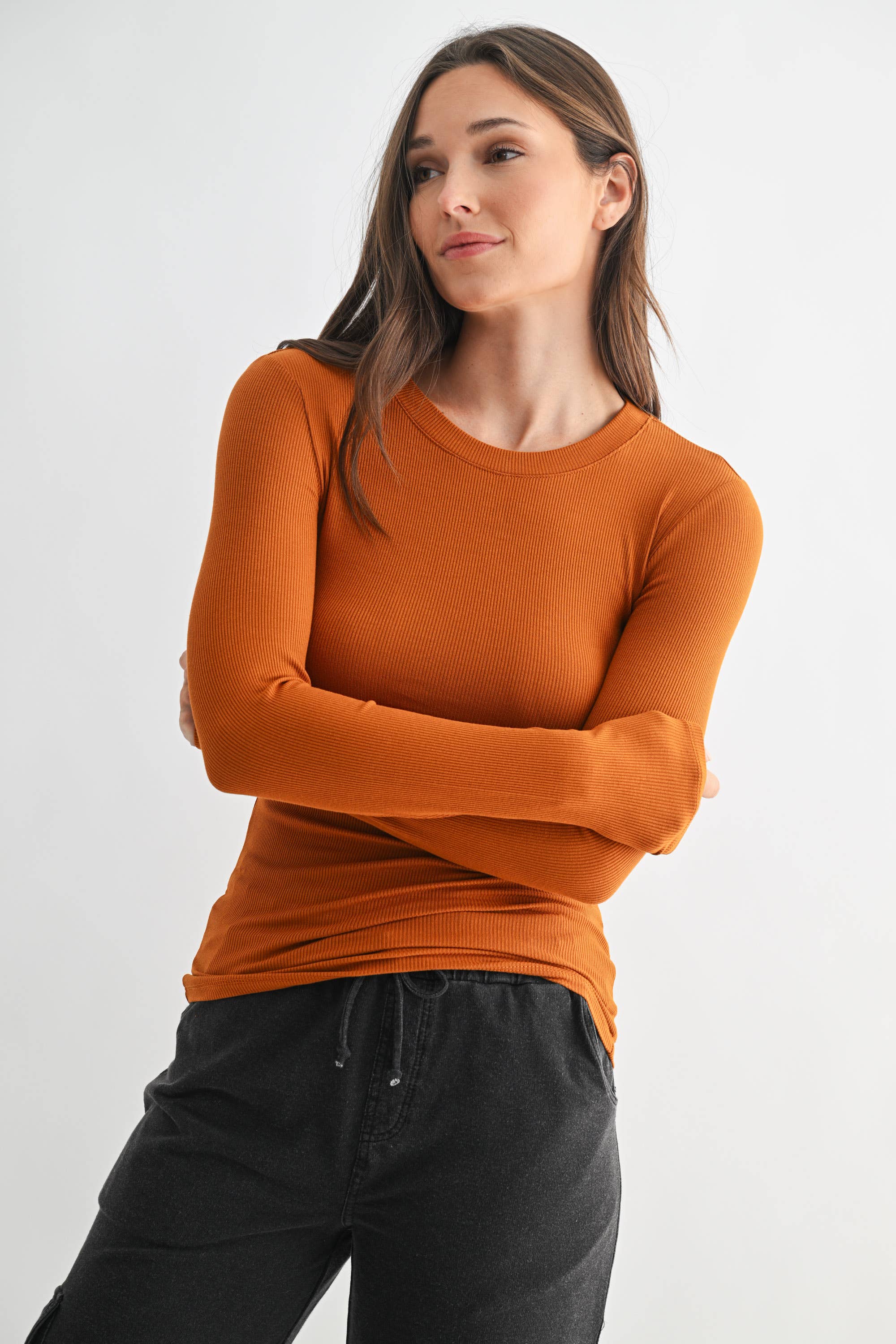 Four Way Stretch Versatile Pullover Top-Long Sleeve Tops-Krush Kandy, Women's Online Fashion Boutique Located in Phoenix, Arizona (Scottsdale Area)