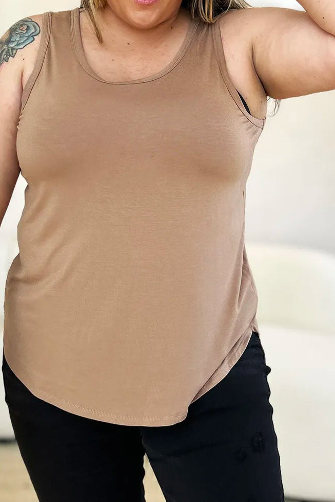 Basic Bae Full Size Round Neck Curved Hem Tank-Tops-Krush Kandy, Women's Online Fashion Boutique Located in Phoenix, Arizona (Scottsdale Area)