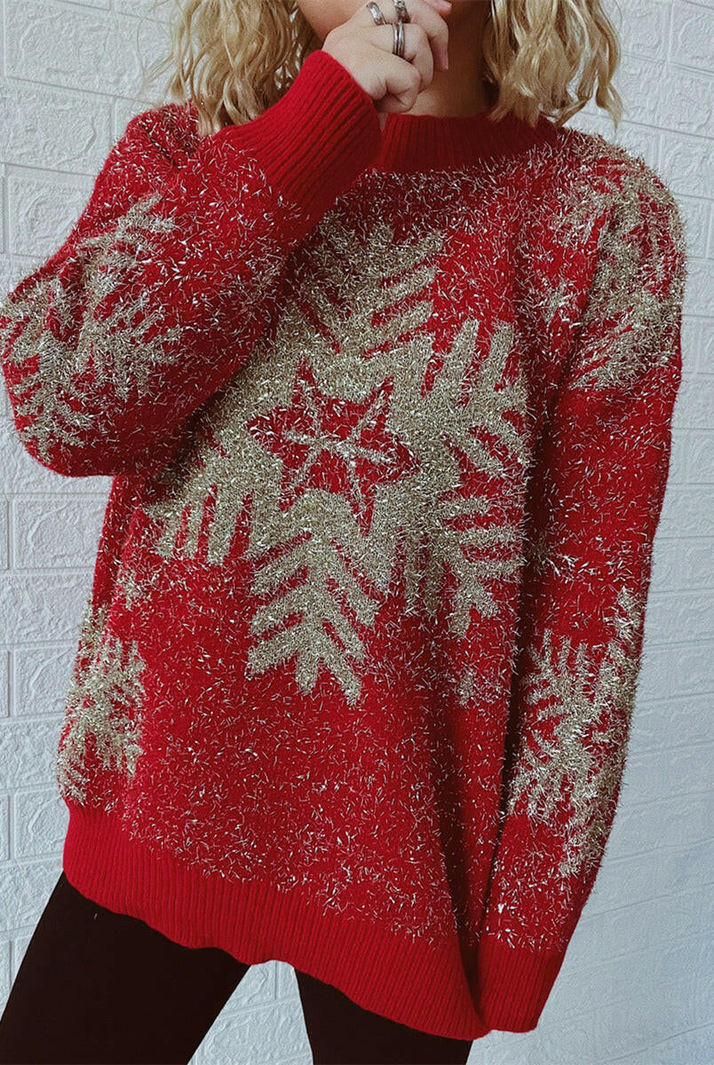 Christmas Element Round Neck Sweater-Krush Kandy, Women's Online Fashion Boutique Located in Phoenix, Arizona (Scottsdale Area)