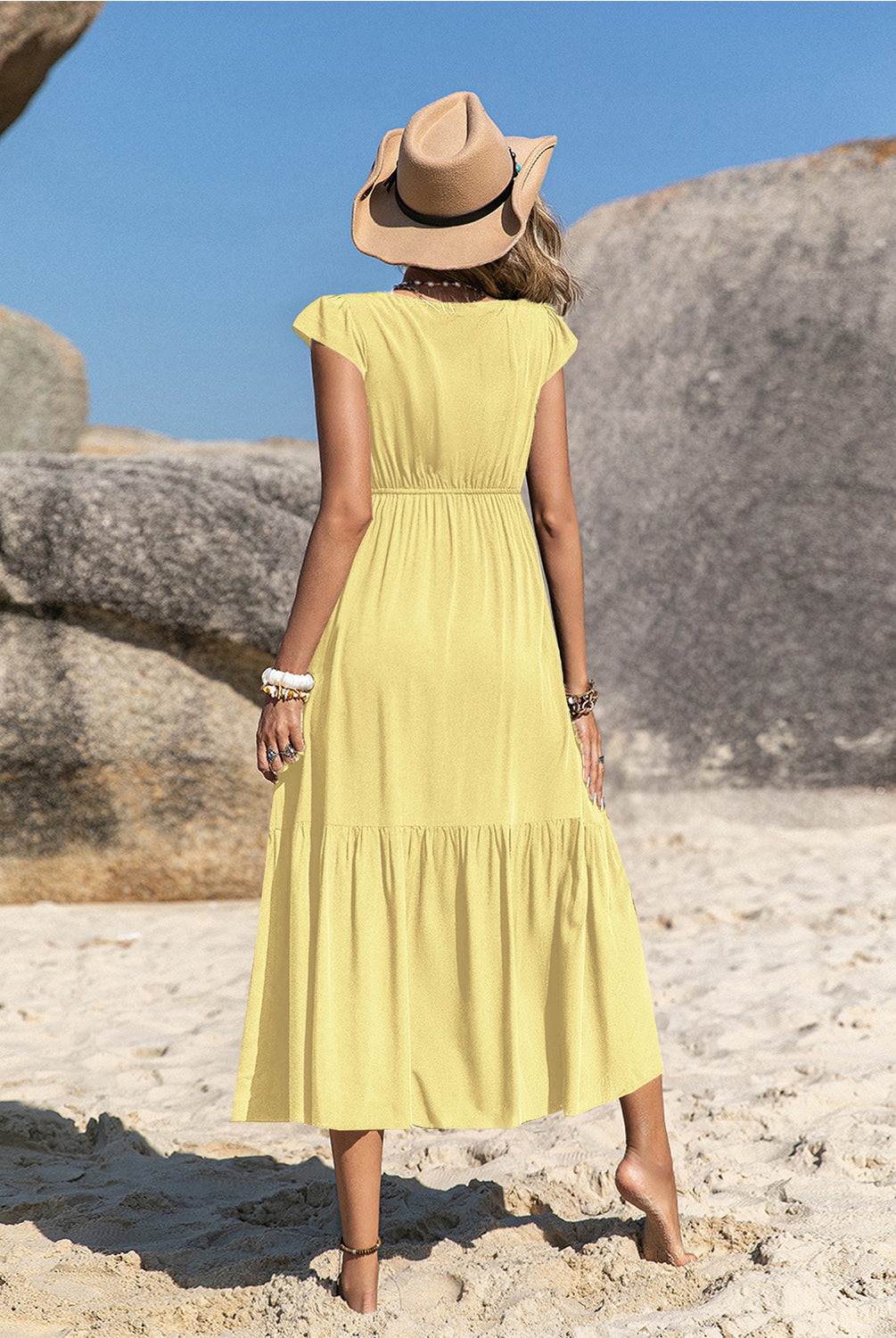 Embroidered Square Neck Ruffle Hem Dress-Krush Kandy, Women's Online Fashion Boutique Located in Phoenix, Arizona (Scottsdale Area)