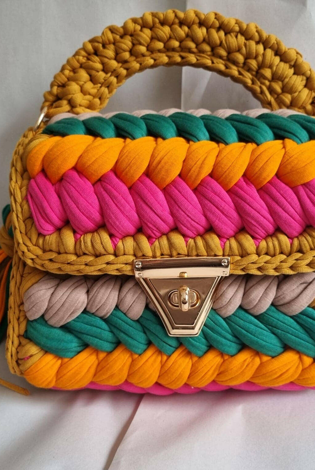 Arizona Sunsets Handmade Crochet Purse-handbags-Krush Kandy, Women's Online Fashion Boutique Located in Phoenix, Arizona (Scottsdale Area)