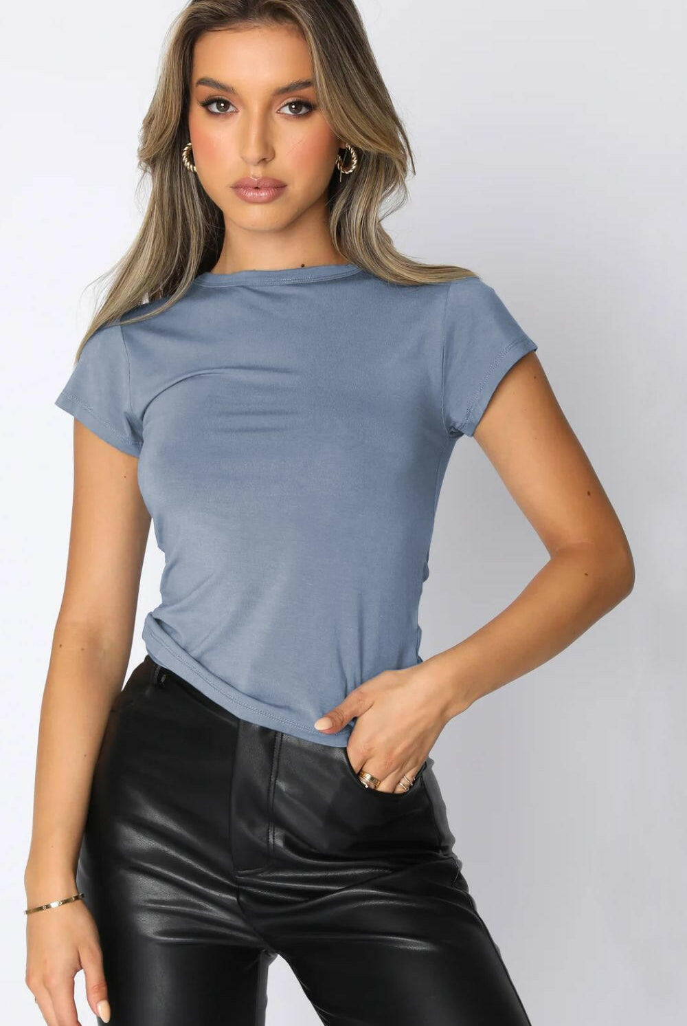 Crewneck Short Sleeve Tee-Krush Kandy, Women's Online Fashion Boutique Located in Phoenix, Arizona (Scottsdale Area)