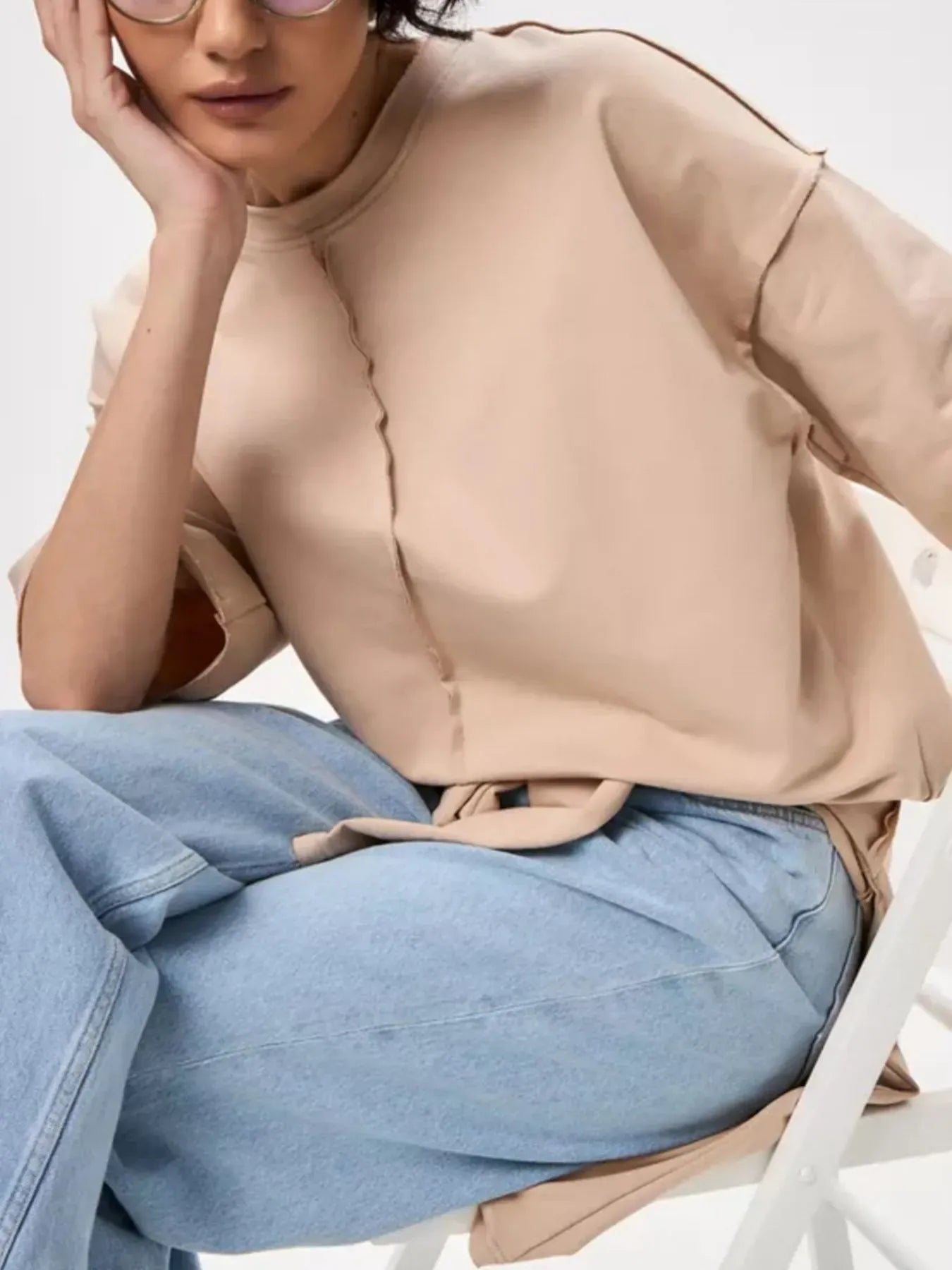 Round Neck Half Sleeve T-Shirt-Krush Kandy, Women's Online Fashion Boutique Located in Phoenix, Arizona (Scottsdale Area)