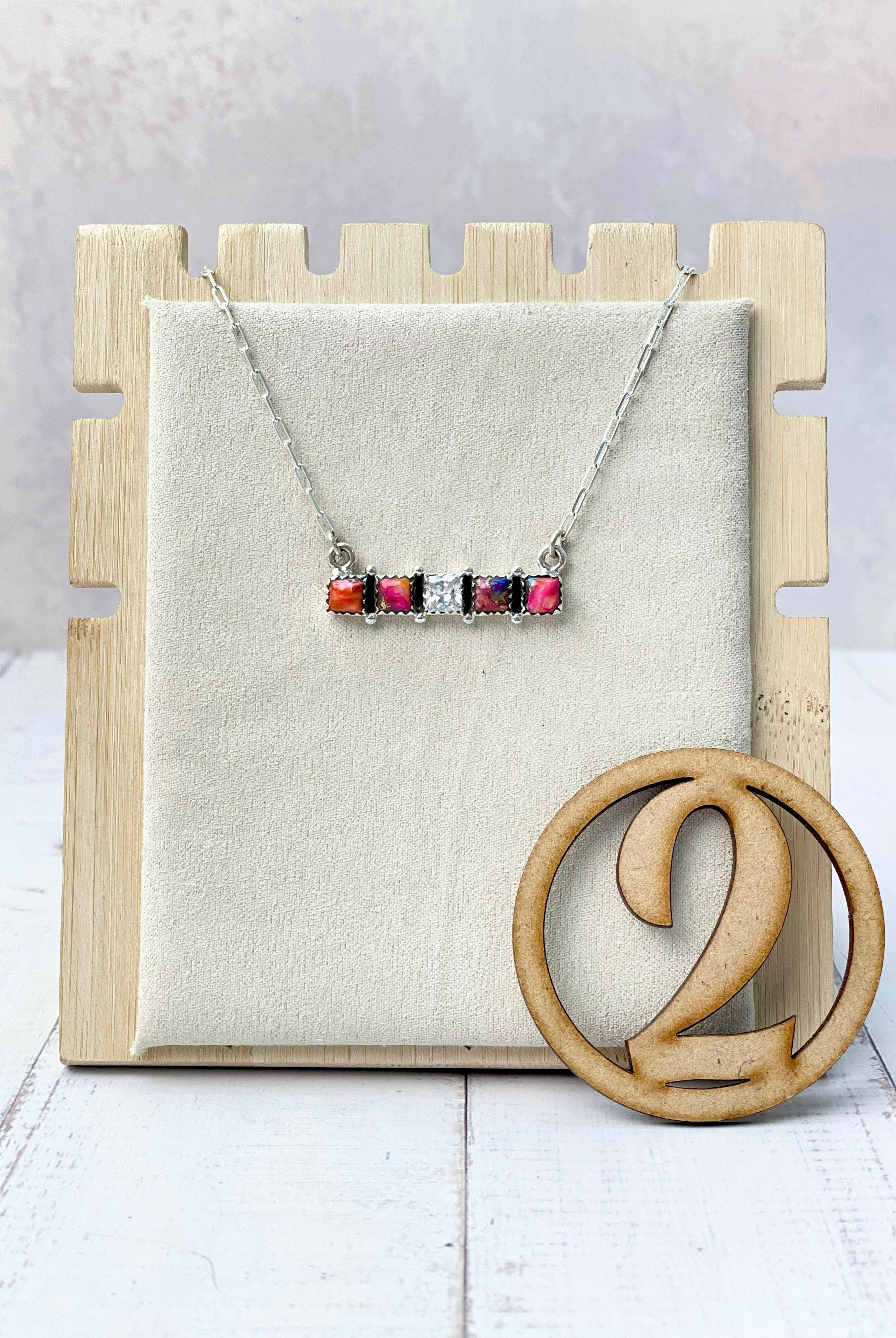 Kandy Stone Bar Necklaces-Necklaces-Krush Kandy, Women's Online Fashion Boutique Located in Phoenix, Arizona (Scottsdale Area)