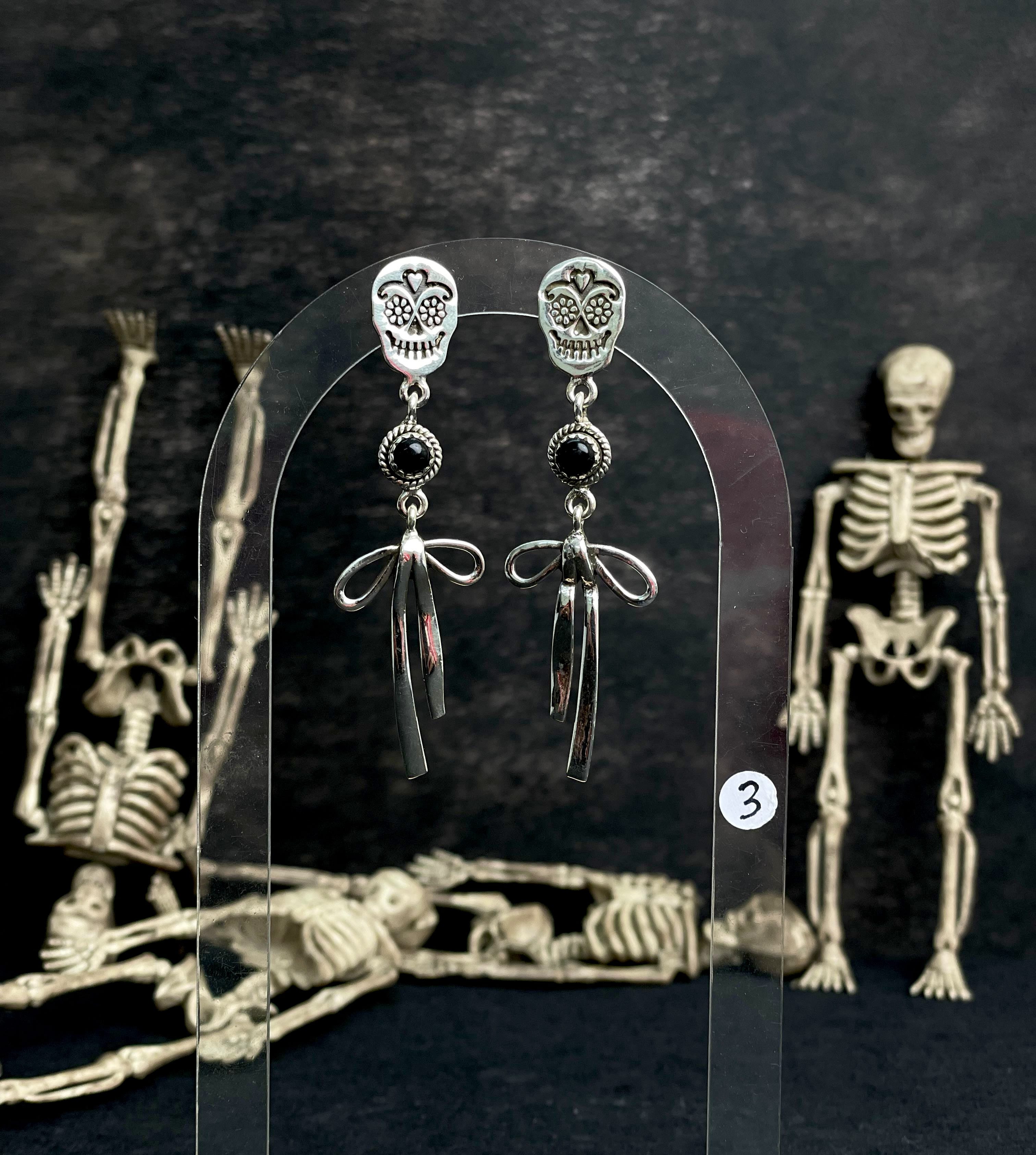 Halloween Studs Rosarita & Black Onyx sno 24-Earrings-Krush Kandy, Women's Online Fashion Boutique Located in Phoenix, Arizona (Scottsdale Area)