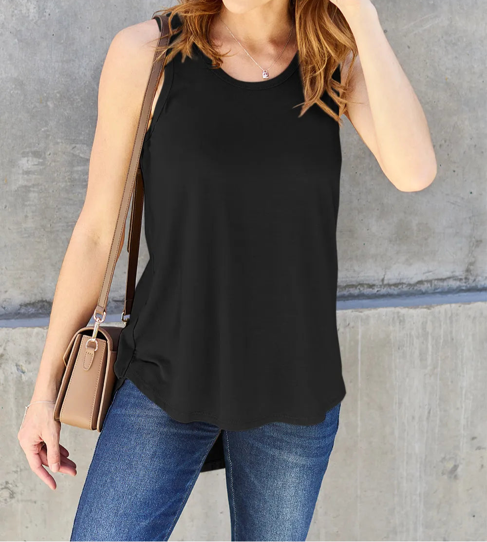 Basic Bae Full Size Round Neck Curved Hem Tank-Tops-Krush Kandy, Women's Online Fashion Boutique Located in Phoenix, Arizona (Scottsdale Area)