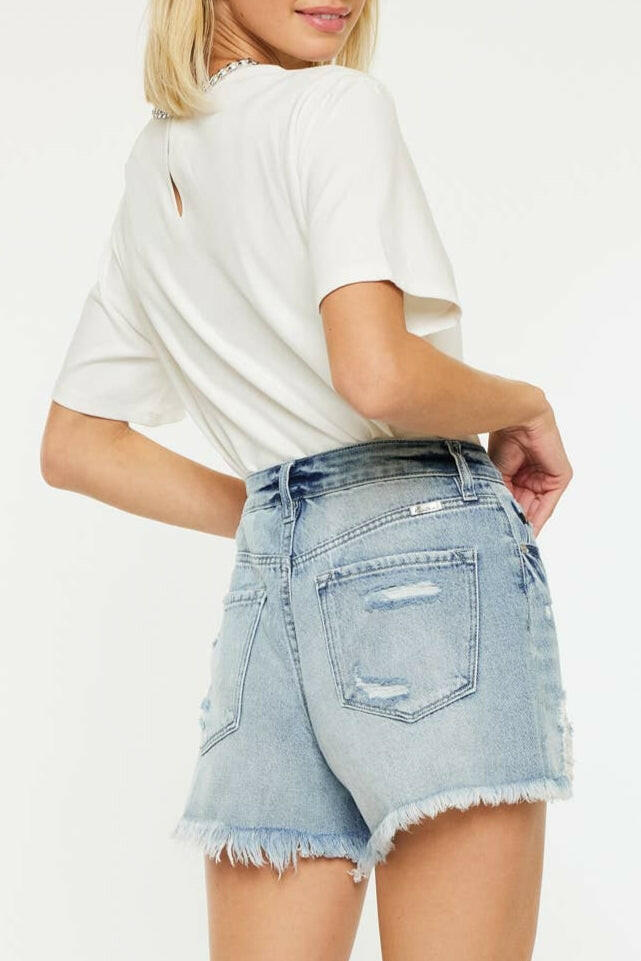 Kancan High-Rise Comfort Waistband Mom Shorts-shorts-Krush Kandy, Women's Online Fashion Boutique Located in Phoenix, Arizona (Scottsdale Area)