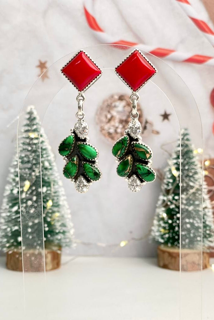 Christmas in Kandyland Mistletoe Drop Studs-Earrings-Krush Kandy, Women's Online Fashion Boutique Located in Phoenix, Arizona (Scottsdale Area)