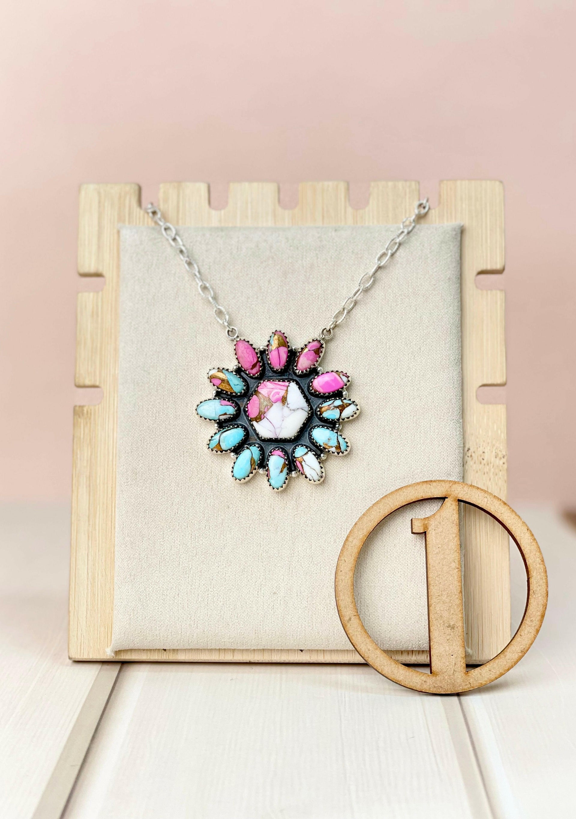 Cotton Candy Cluster Necklace no. 33-Necklaces-Krush Kandy, Women's Online Fashion Boutique Located in Phoenix, Arizona (Scottsdale Area)