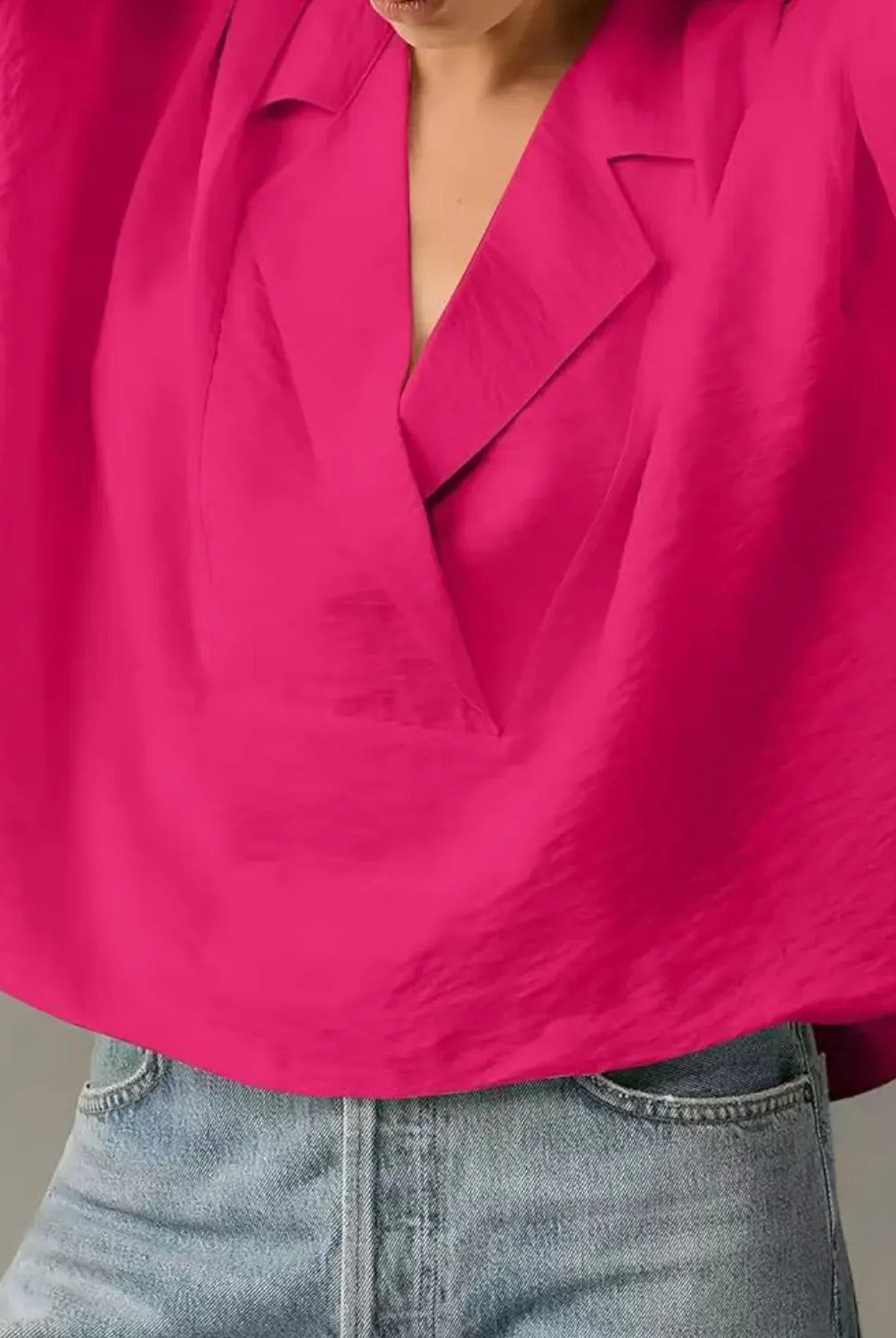 Collared Neck Half Sleeve Blouse-Krush Kandy, Women's Online Fashion Boutique Located in Phoenix, Arizona (Scottsdale Area)