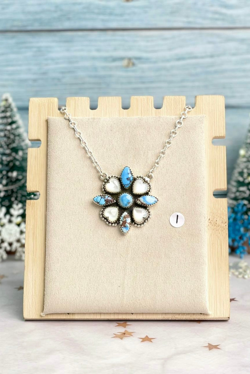 Winter Frost Golden Hills Cluster Necklace-Necklaces-Krush Kandy, Women's Online Fashion Boutique Located in Phoenix, Arizona (Scottsdale Area)
