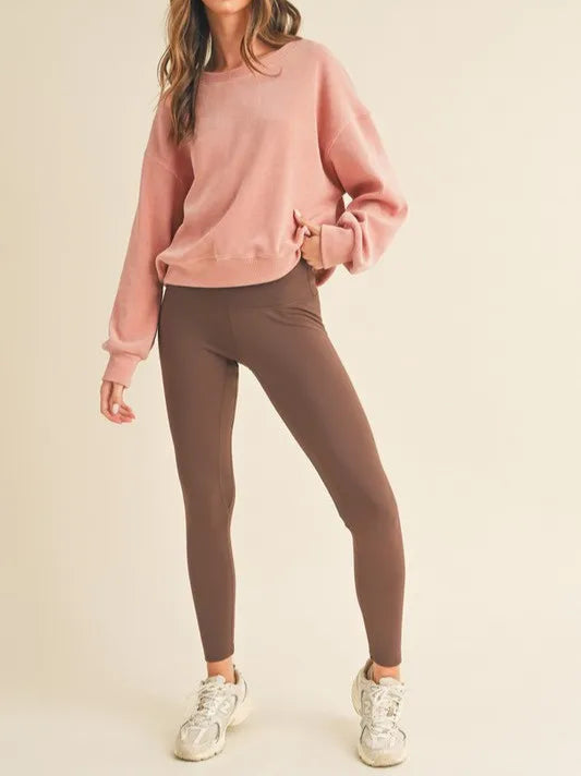 Yelete Full Size Fleece Lined High Waisted Leggings-Leggings-Krush Kandy, Women's Online Fashion Boutique Located in Phoenix, Arizona (Scottsdale Area)