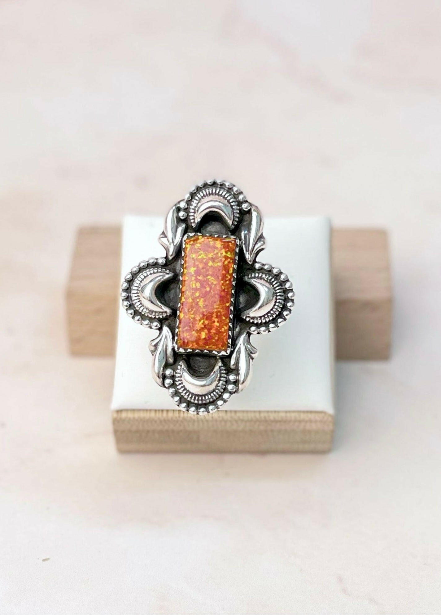 Boho Western Bar Opal Ring-Rings-Krush Kandy, Women's Online Fashion Boutique Located in Phoenix, Arizona (Scottsdale Area)