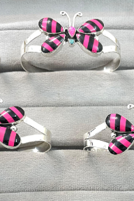 Butterfly Stripe Stone Cuff-Bracelets-Krush Kandy, Women's Online Fashion Boutique Located in Phoenix, Arizona (Scottsdale Area)
