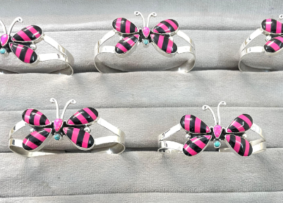 Butterfly Stripe Stone Cuff-Bracelets-Krush Kandy, Women's Online Fashion Boutique Located in Phoenix, Arizona (Scottsdale Area)