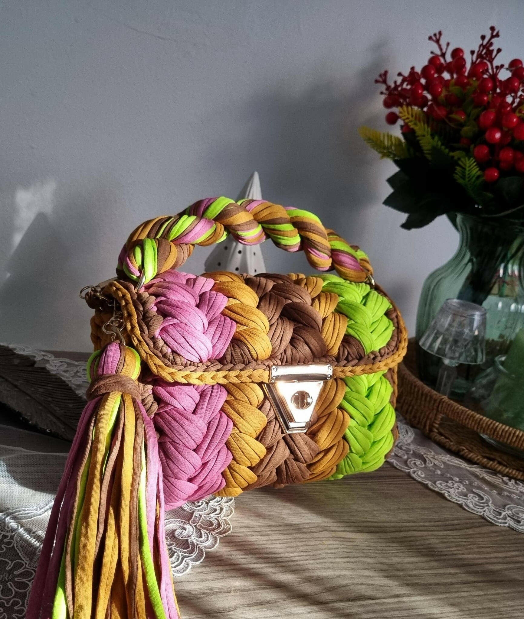 Gleam & Weave Handmade Crochet Purse-handbags-Krush Kandy, Women's Online Fashion Boutique Located in Phoenix, Arizona (Scottsdale Area)