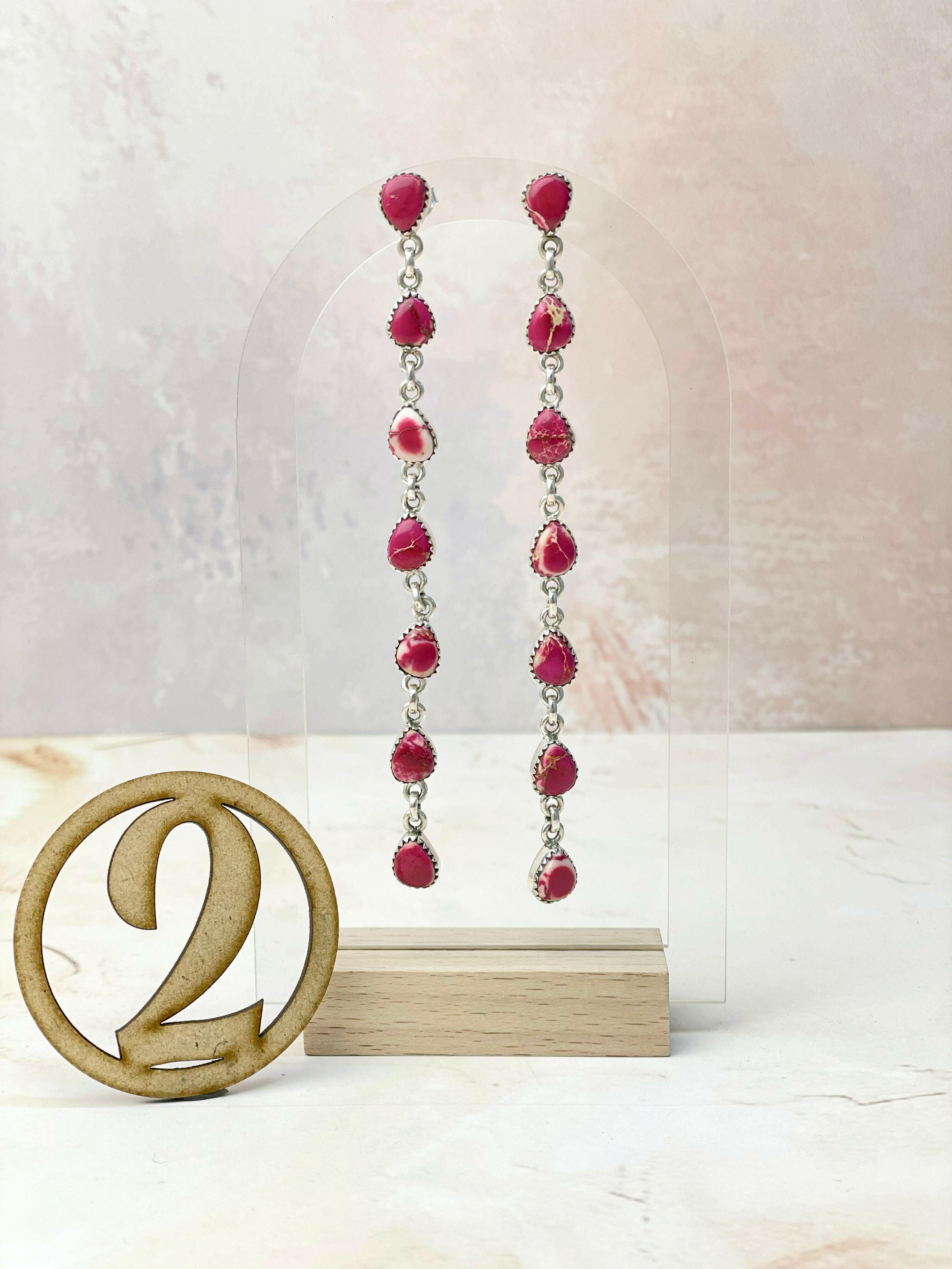 Desert Jasper Dancing Disc Earrings-Earrings-Krush Kandy, Women's Online Fashion Boutique Located in Phoenix, Arizona (Scottsdale Area)