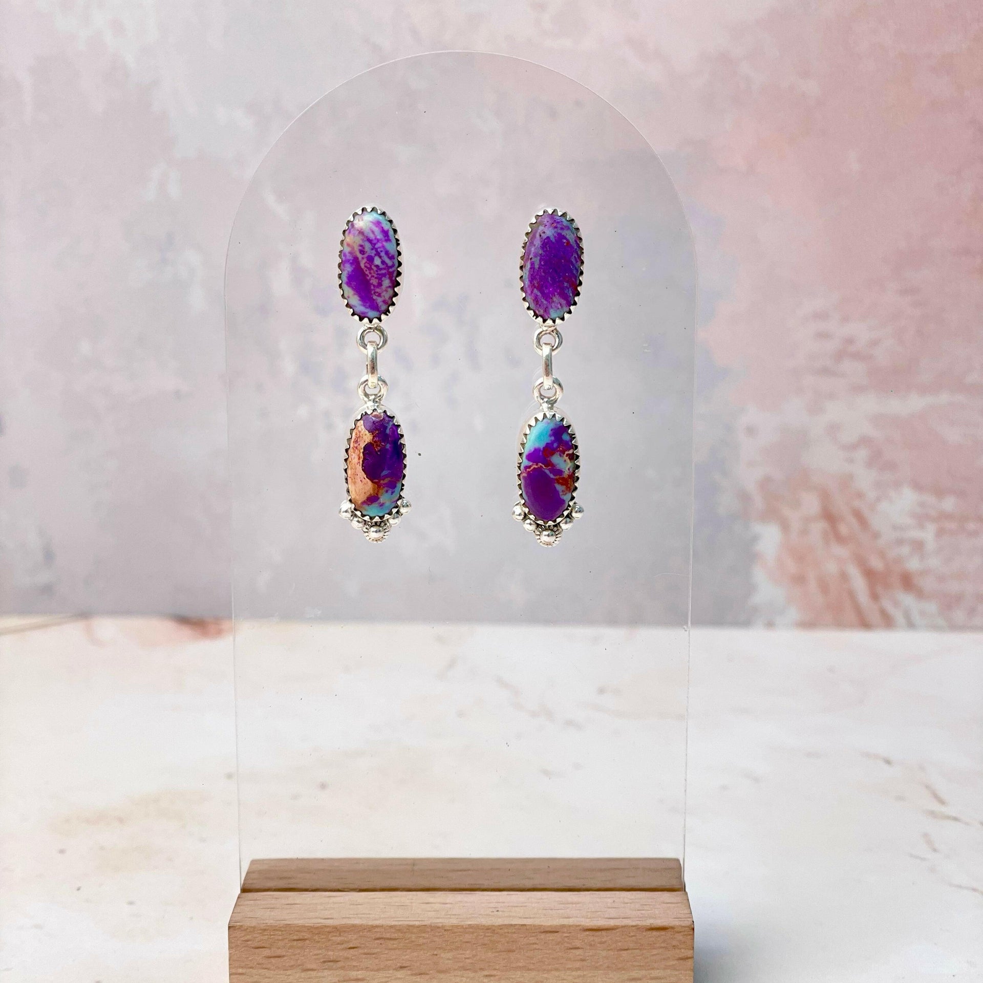 Little Desert Jasper Multi Colored Earrings-Earrings-Krush Kandy, Women's Online Fashion Boutique Located in Phoenix, Arizona (Scottsdale Area)