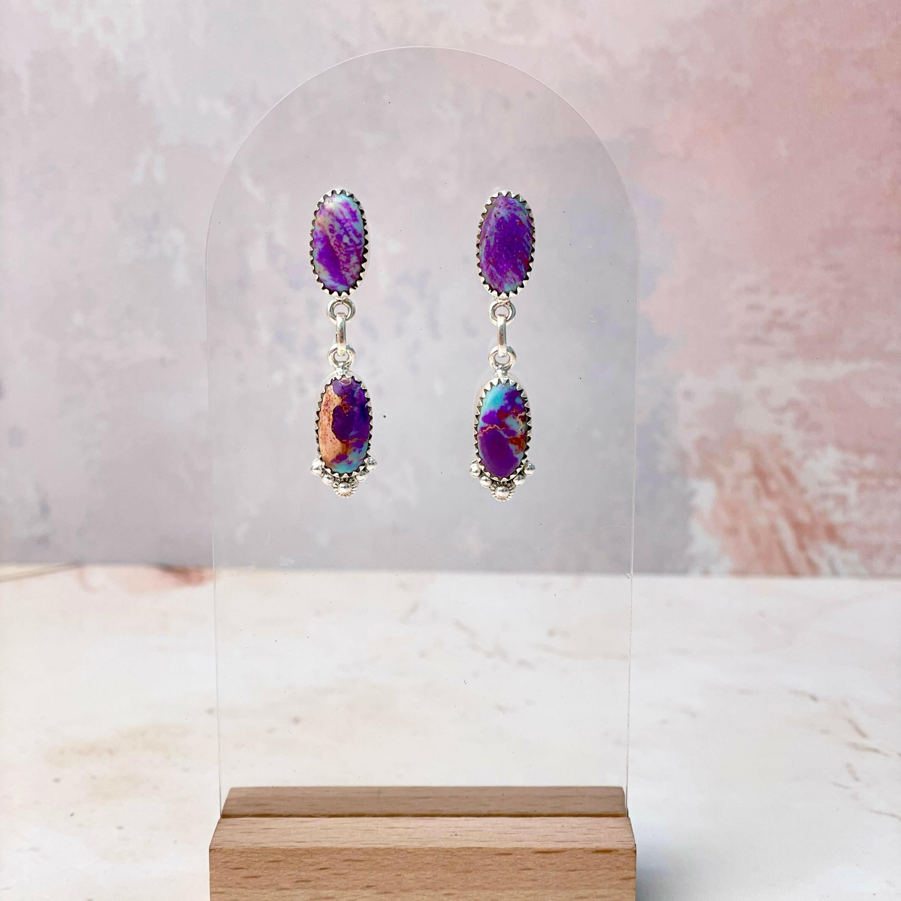 Little Desert Jasper Multi Colored Earrings-Earrings-Krush Kandy, Women's Online Fashion Boutique Located in Phoenix, Arizona (Scottsdale Area)