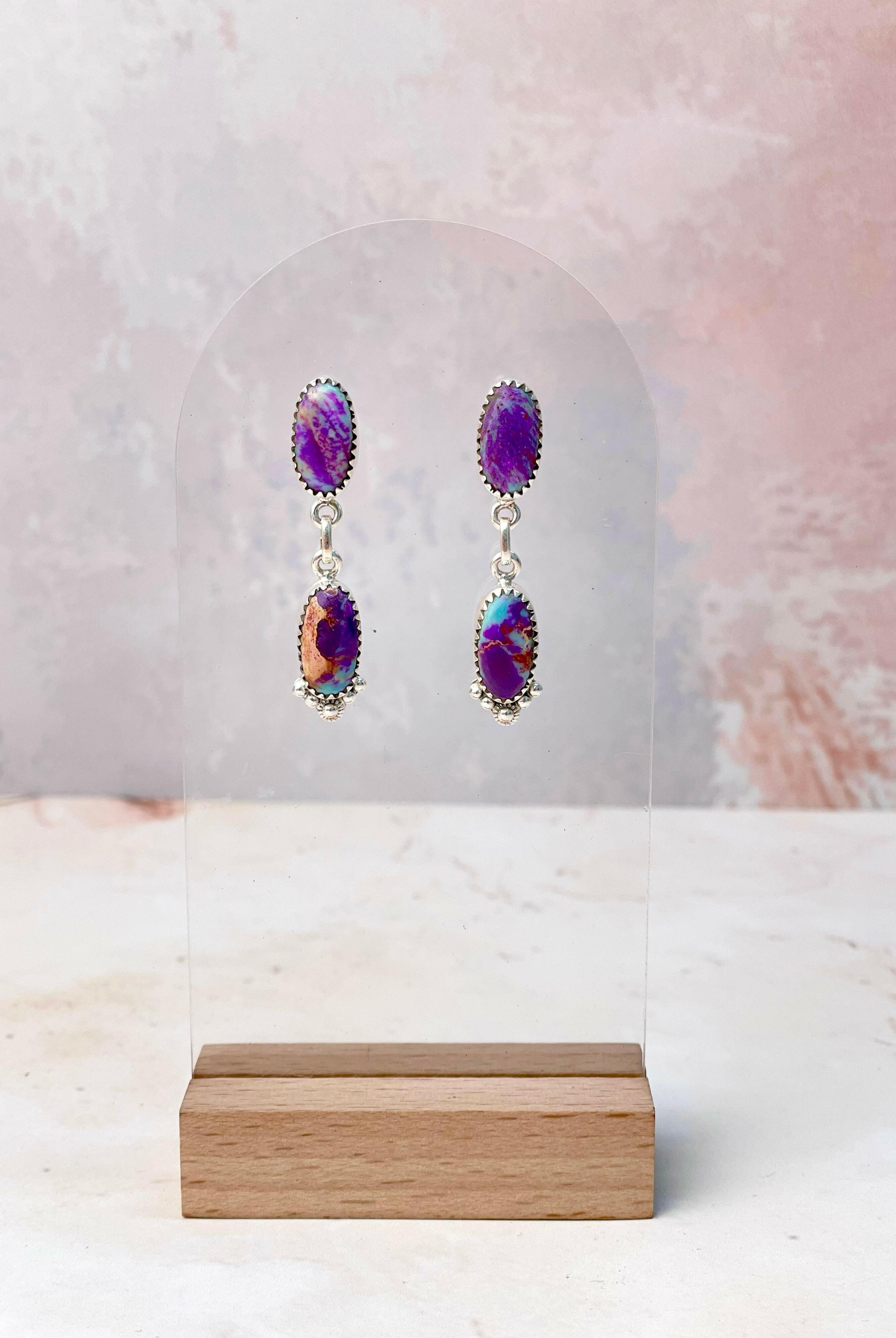 Little Desert Jasper Multi Colored Earrings-Earrings-Krush Kandy, Women's Online Fashion Boutique Located in Phoenix, Arizona (Scottsdale Area)