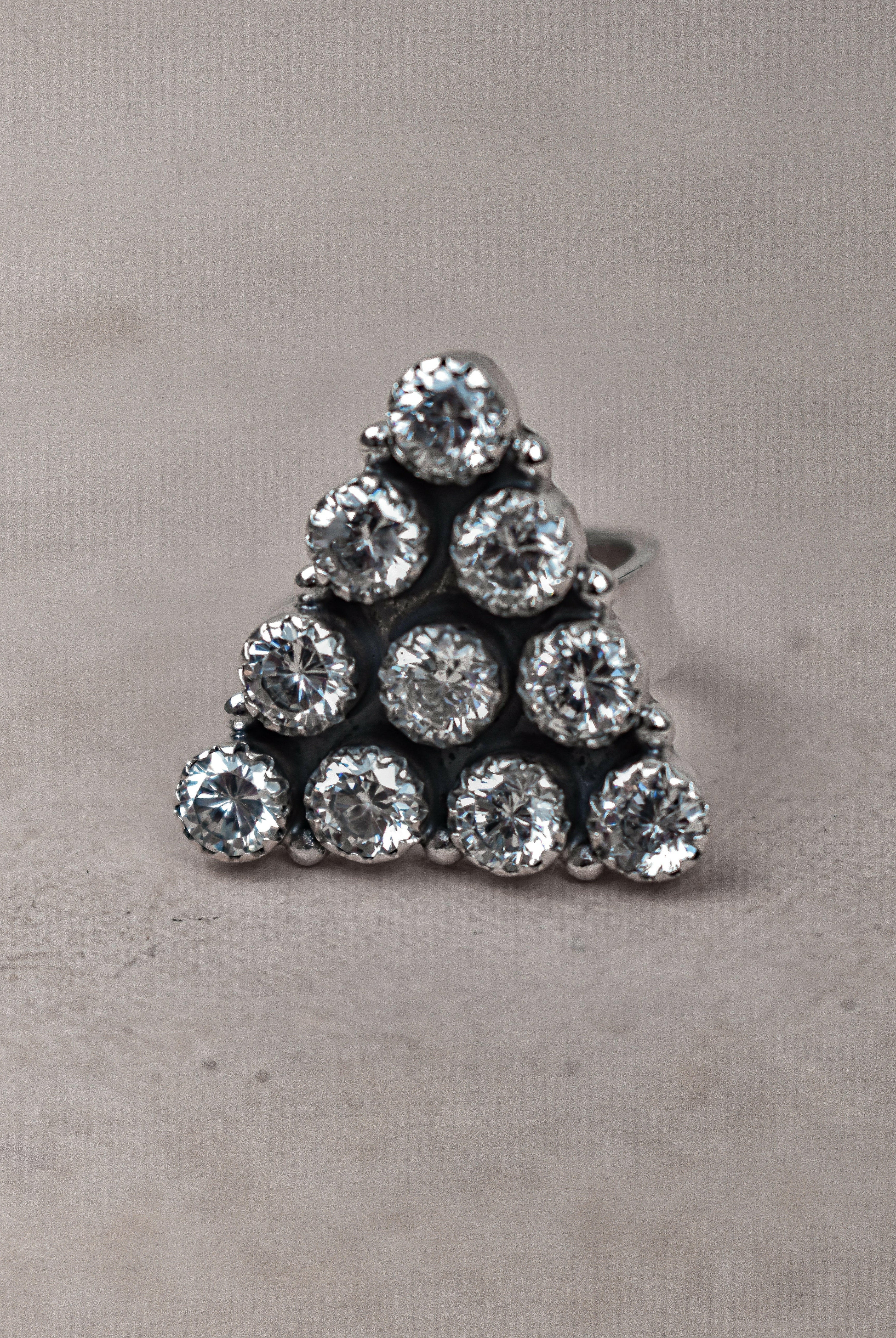 Pyramid Prism Gemstone Ring-Cluster Rings-Krush Kandy, Women's Online Fashion Boutique Located in Phoenix, Arizona (Scottsdale Area)